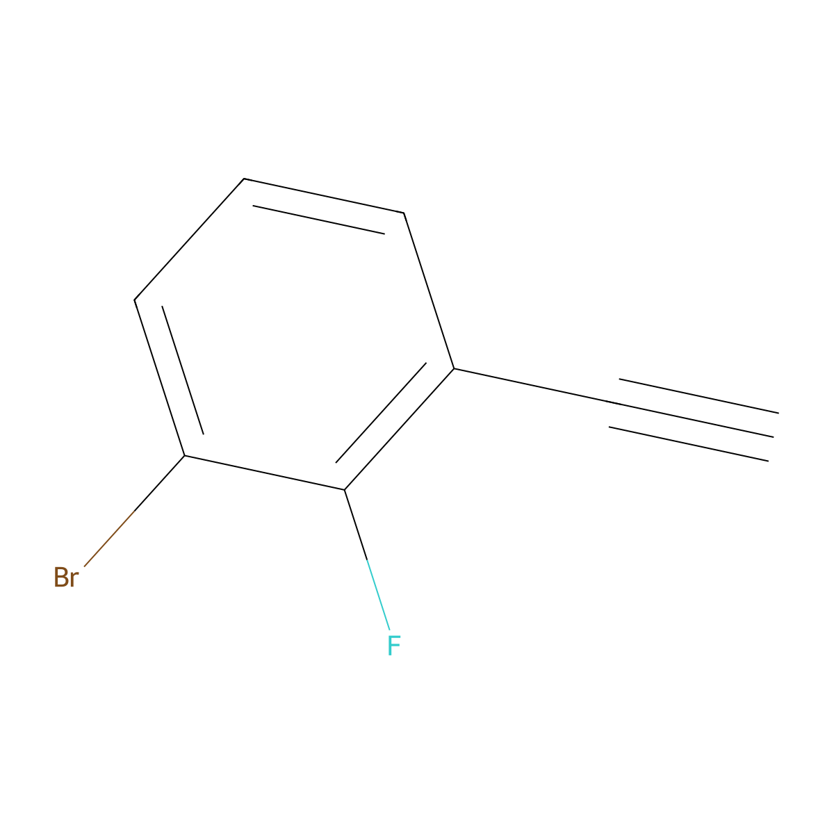 1-Bromo-3-ethynyl-2-fluorobenzene molecular structure, CAS 1701568-15-1
