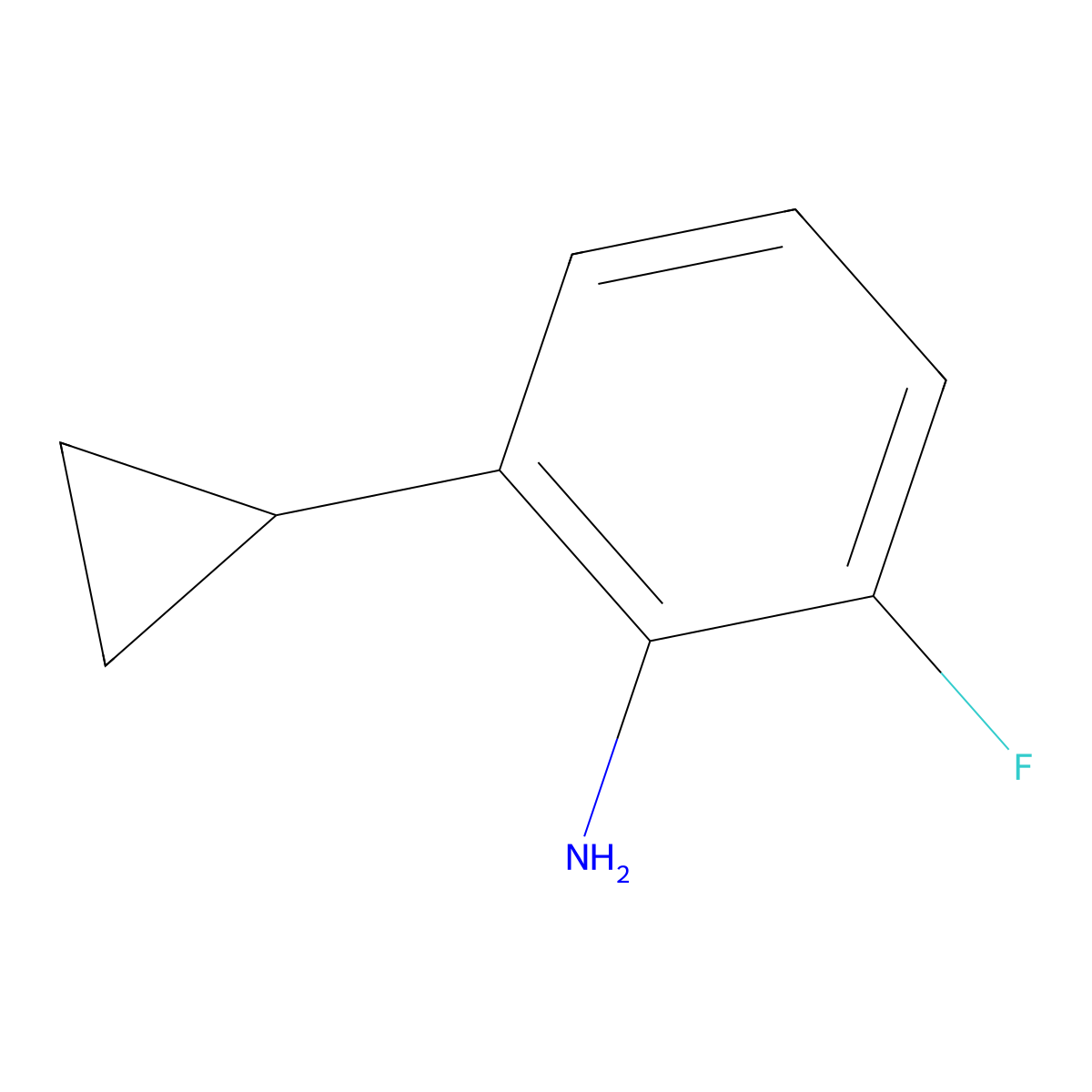 2-Cyclopropyl-6-fluoroaniline molecular structure, CAS 1701568-95-7