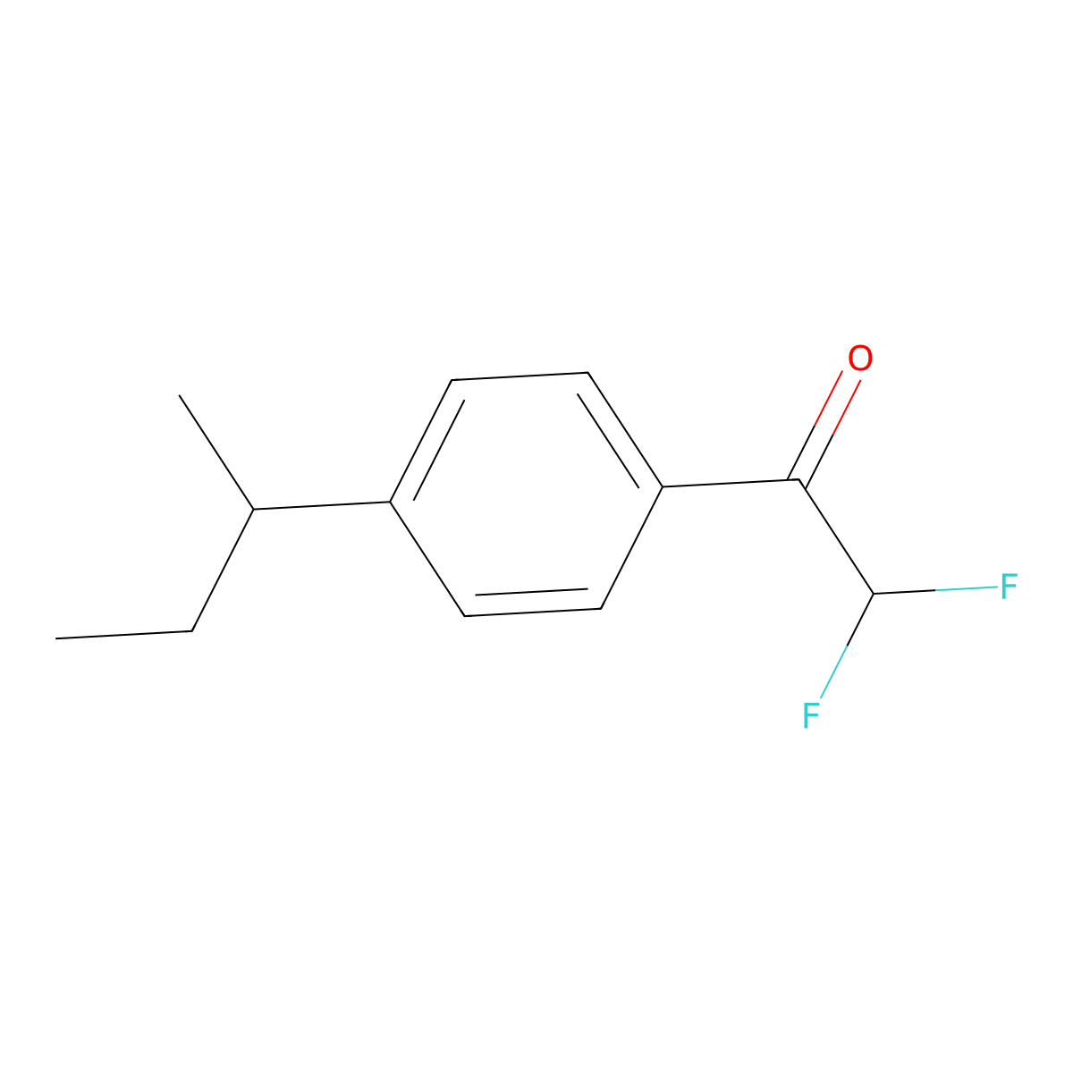 1-[4-(Butan-2-yl)phenyl]-2,2-difluoroethan-1-one molecular structure, CAS 1701576-94-4