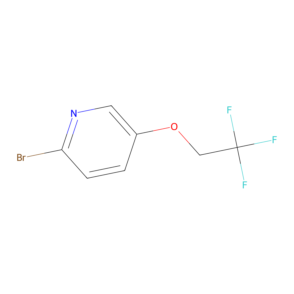 2-Bromo-5-(2,2,2-trifluoroethoxy)pyridine molecular structure, CAS 1701582-64-0