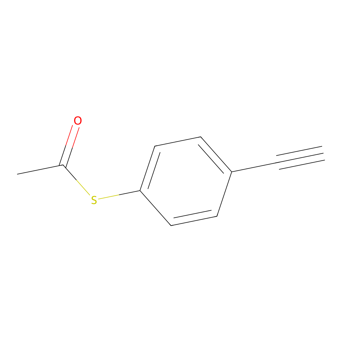 S-(4-ethynylphenyl) ethanethioate molecular structure, CAS 170159-24-7