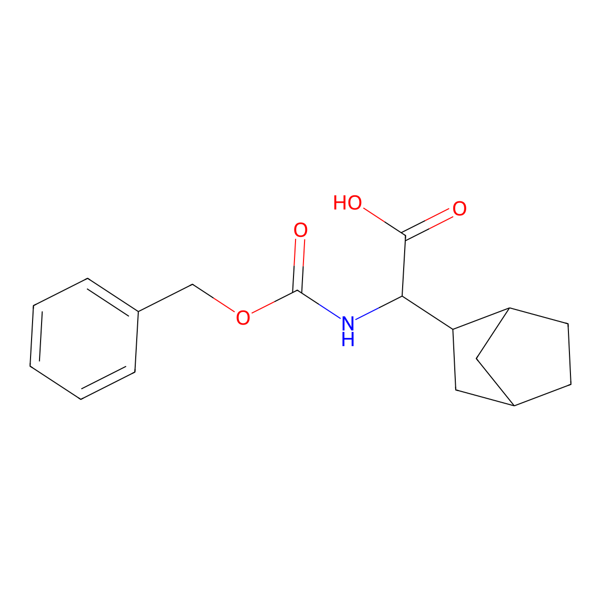 2-{[(Benzyloxy)carbonyl]amino}-2-{bicyclo[2.2.1]heptan-2-yl}acetic acid molecular structure, CAS 1701597-54-7