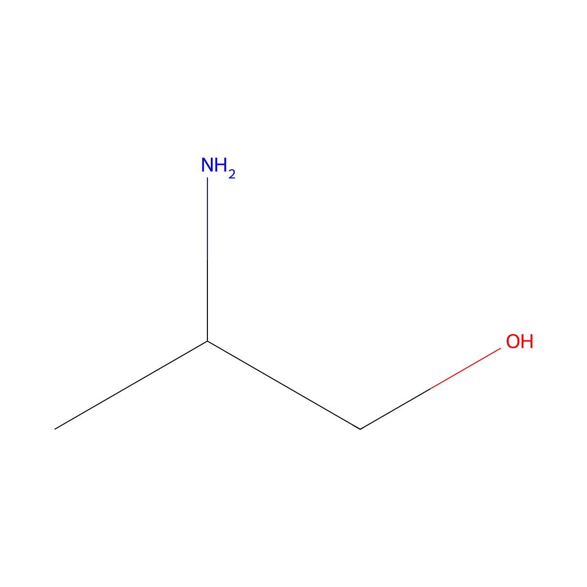 2-Aminopropanol molecular structure, CAS 17016-92-1
