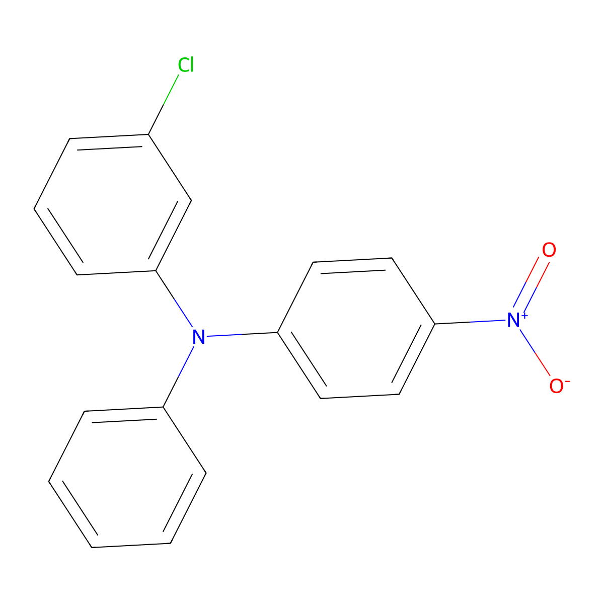 N-(3-Chlorophenyl)-N-(4-nitrophenyl)aniline molecular structure, CAS 170162-35-3