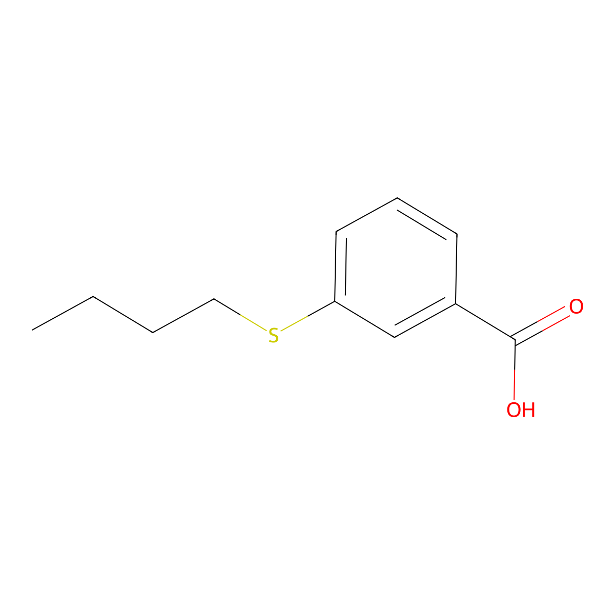 3-(n-Butylthio)benzoic acid molecular structure, CAS 170162-56-8