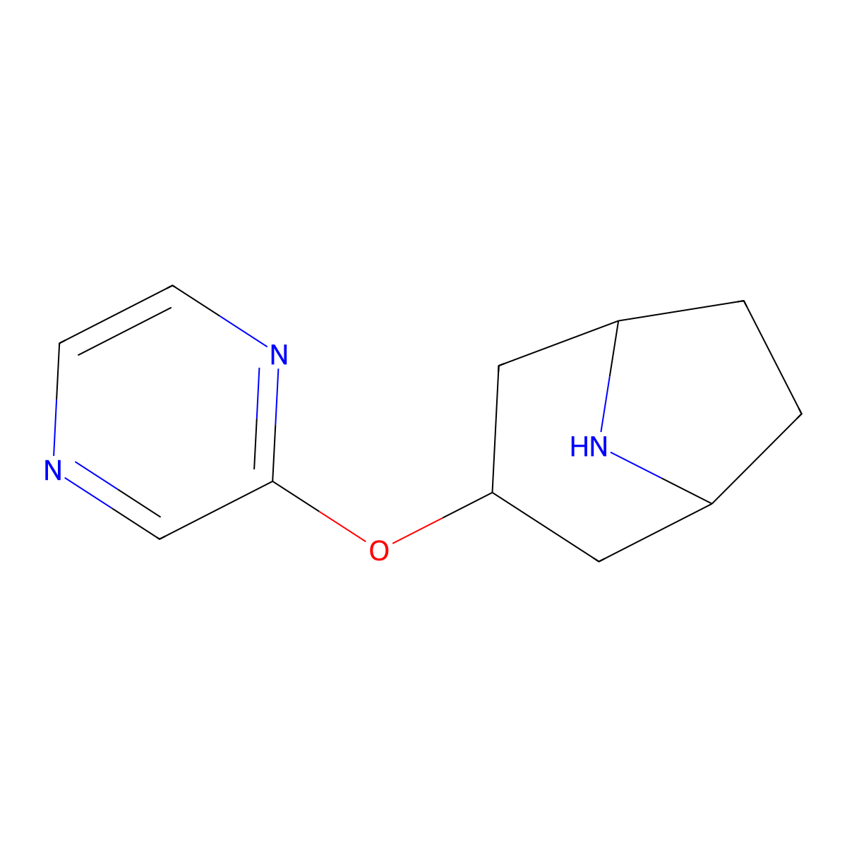 3-(Pyrazin-2-yloxy)-8-azabicyclo[3.2.1]octane molecular structure, CAS 1701623-05-3