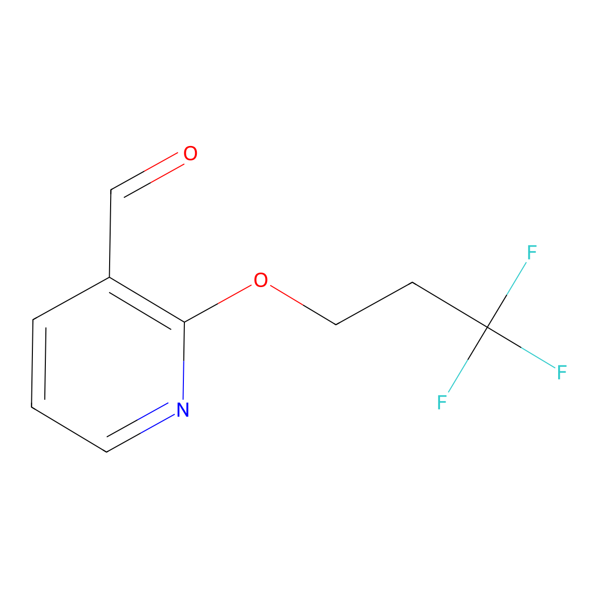 2-(3,3,3-Trifluoropropoxy)nicotinaldehyde molecular structure, CAS 1701624-13-6