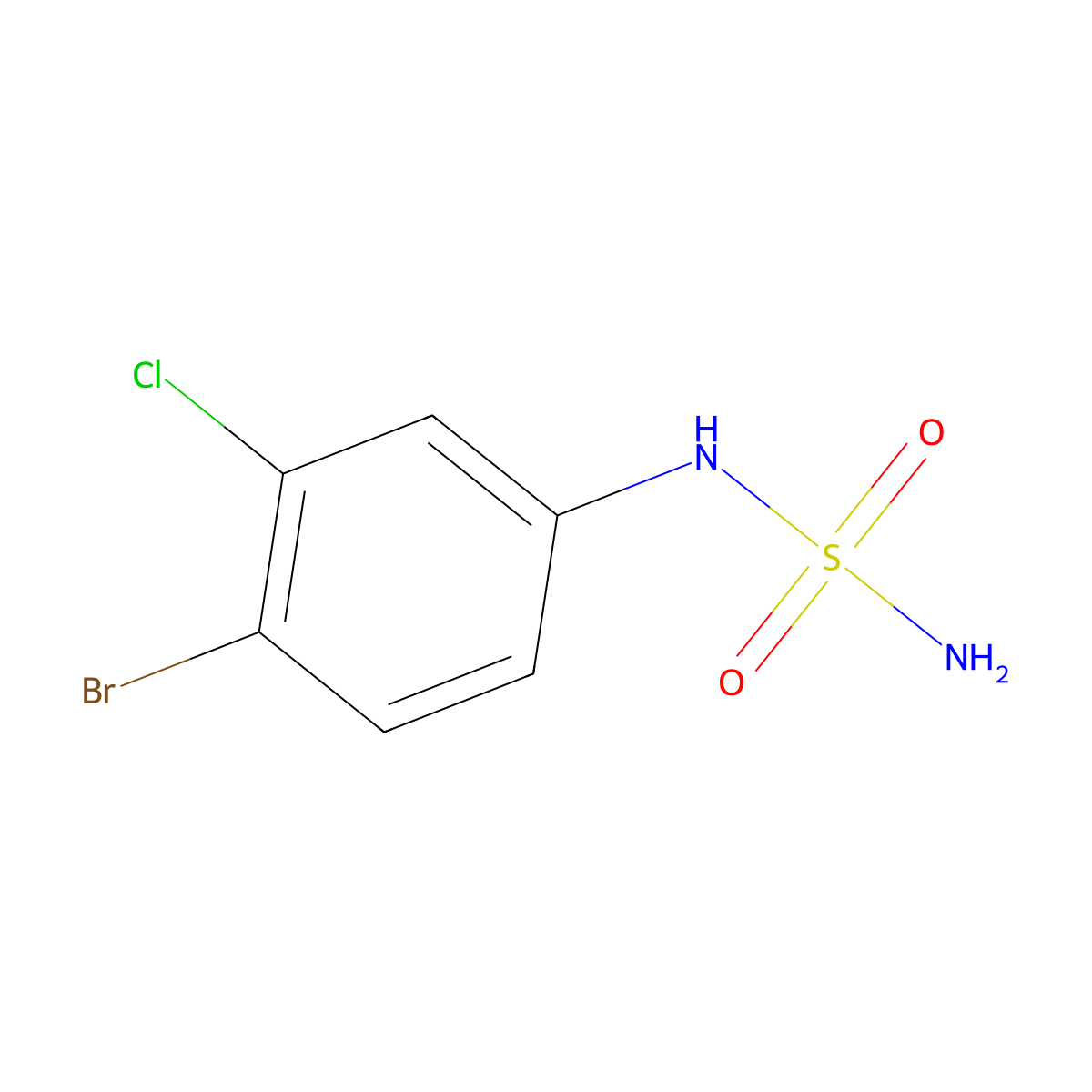 N-(4-Bromo-3-chlorophenyl)aminosulfonamide molecular structure, CAS 1701629-91-5
