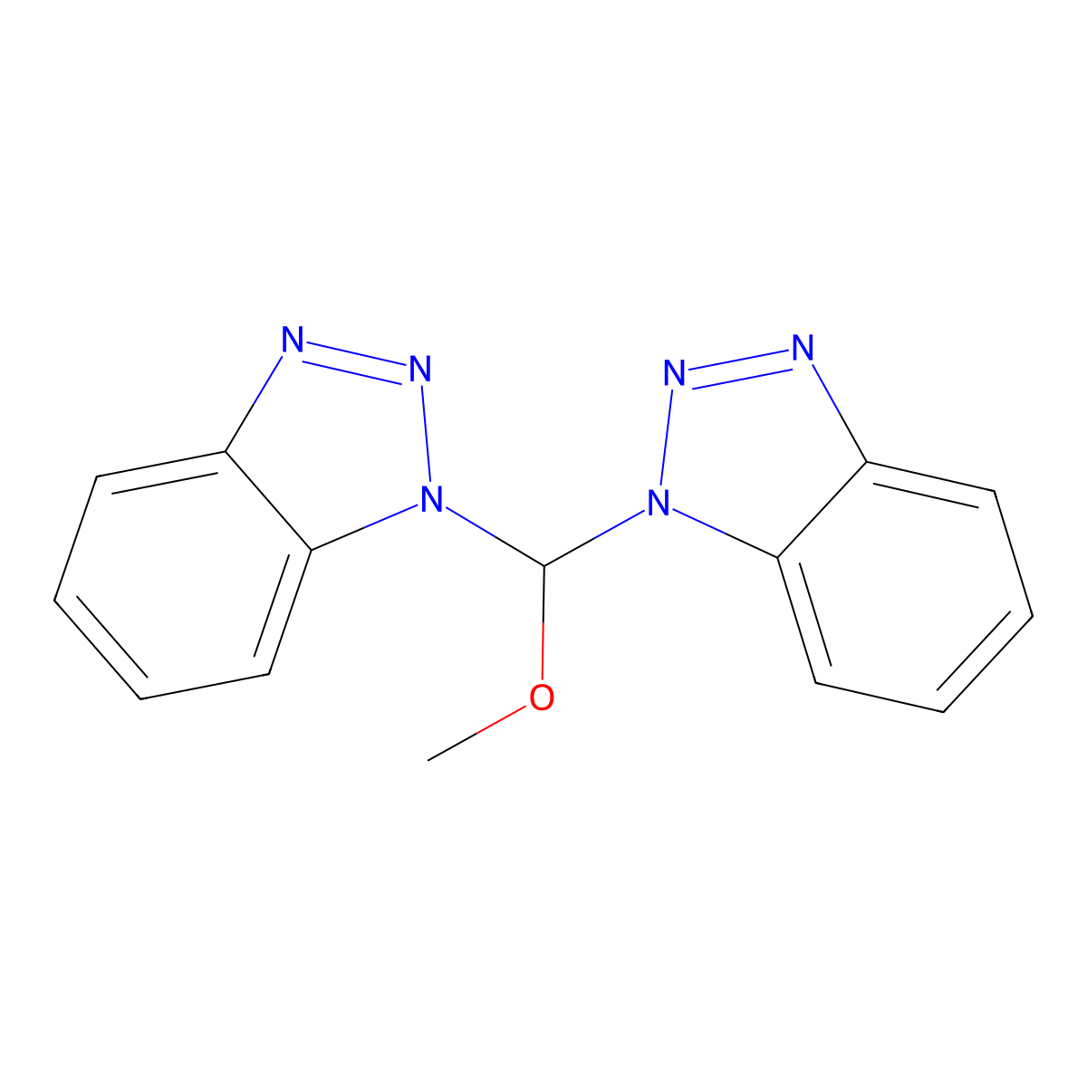 1,1'-(Methoxymethylene)bis(1H-benzotriazole) molecular structure, CAS 170166-58-2