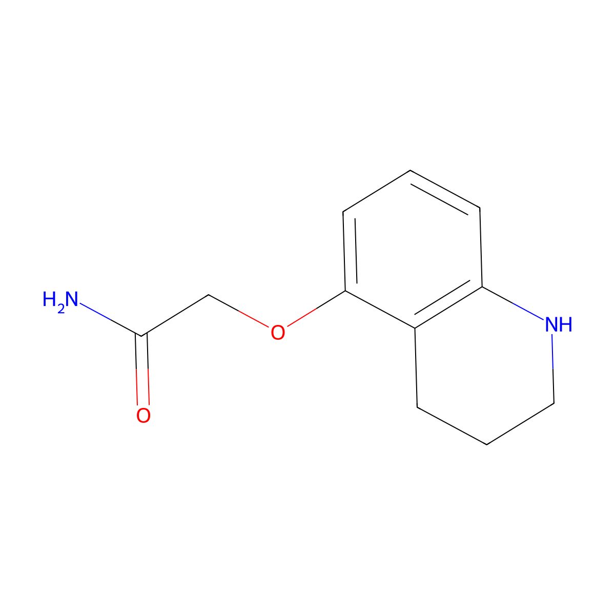 2-(1,2,3,4-Tetrahydroquinolin-5-yloxy)acetamide molecular structure, CAS 1701662-50-1