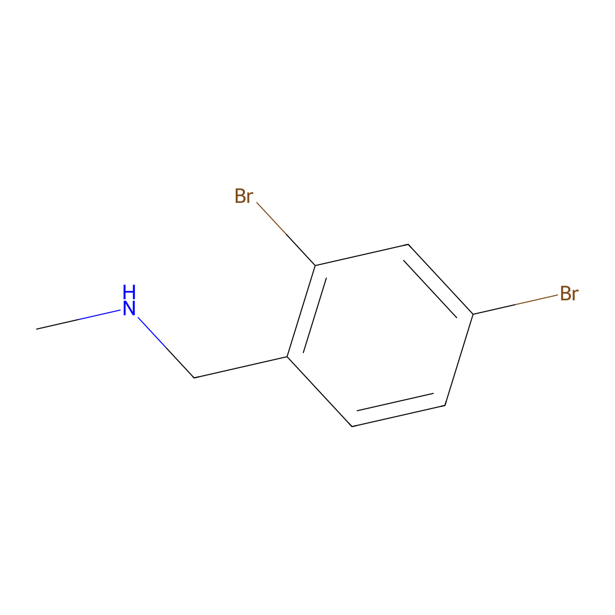 [(2,4-Dibromophenyl)methyl](methyl)amine molecular structure, CAS 1701673-73-5