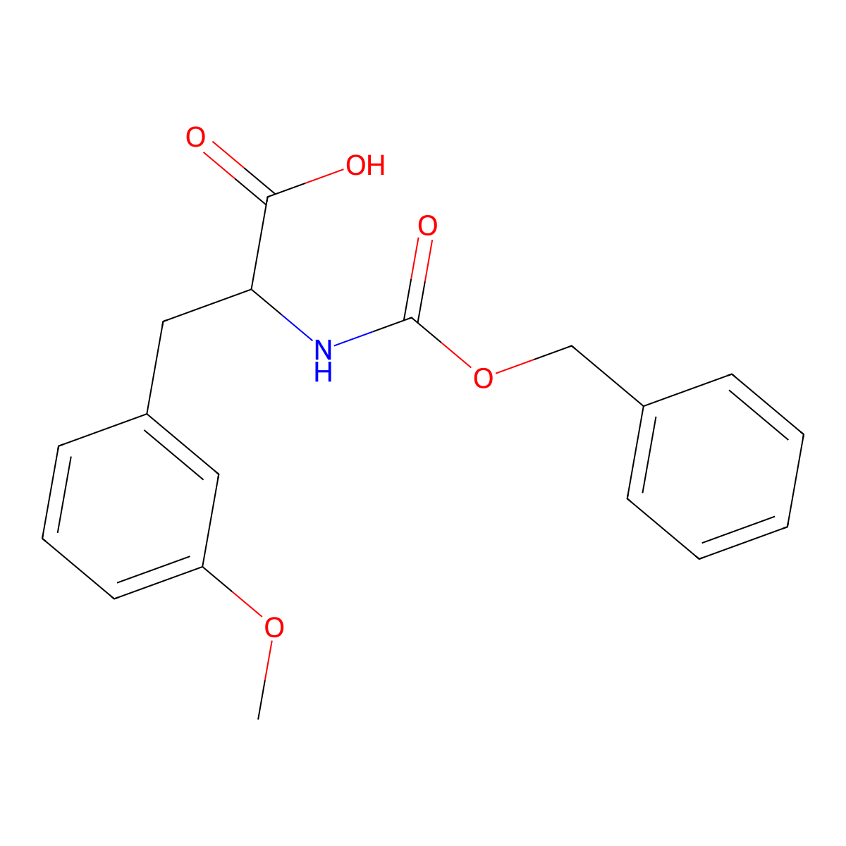 2-{[(Benzyloxy)carbonyl]amino}-3-(3-methoxyphenyl)propanoic acid molecular structure, CAS 1701695-13-7
