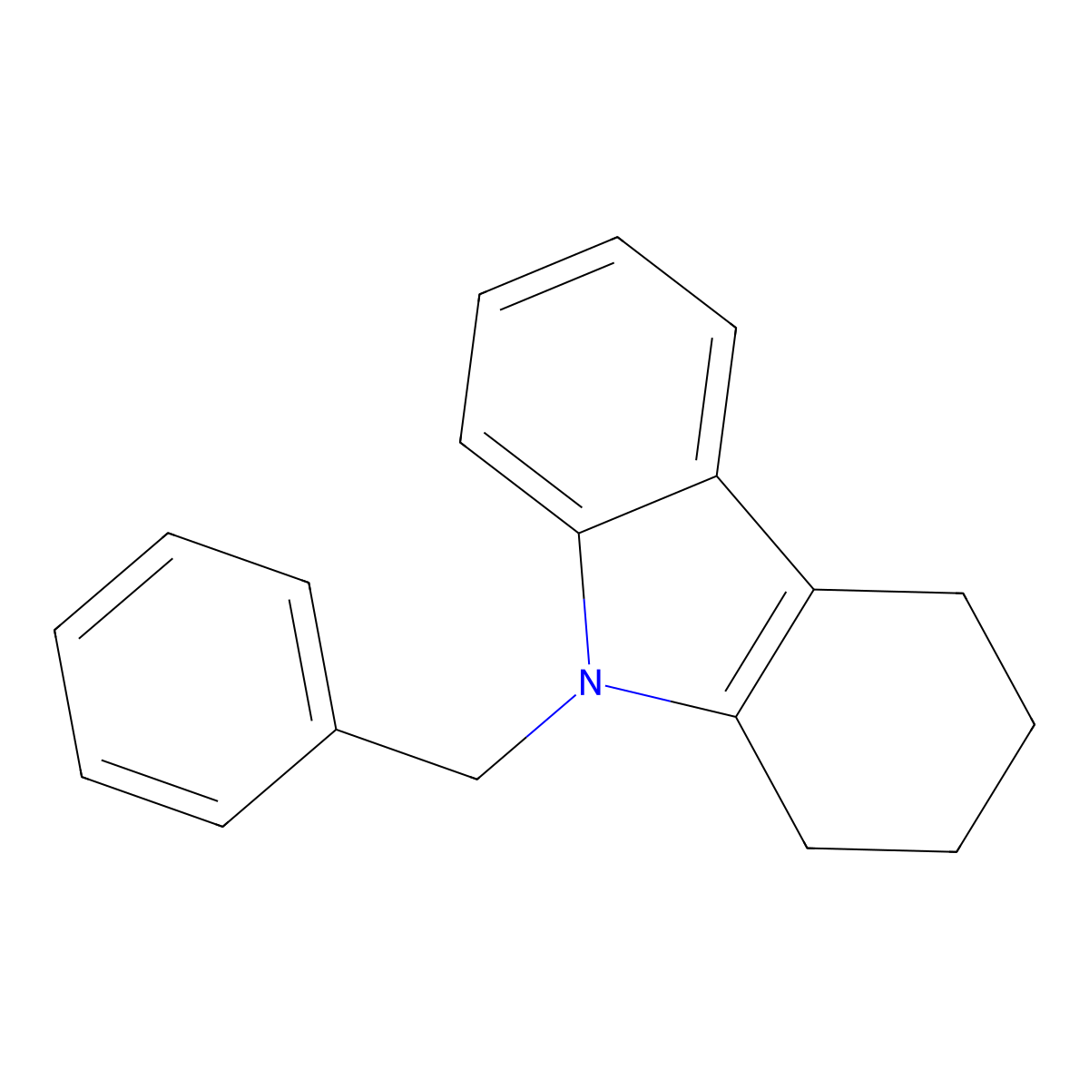 9-Benzyl-2,3,4,9-tetrahydro-1H-carbazole molecular structure, CAS 17017-63-9