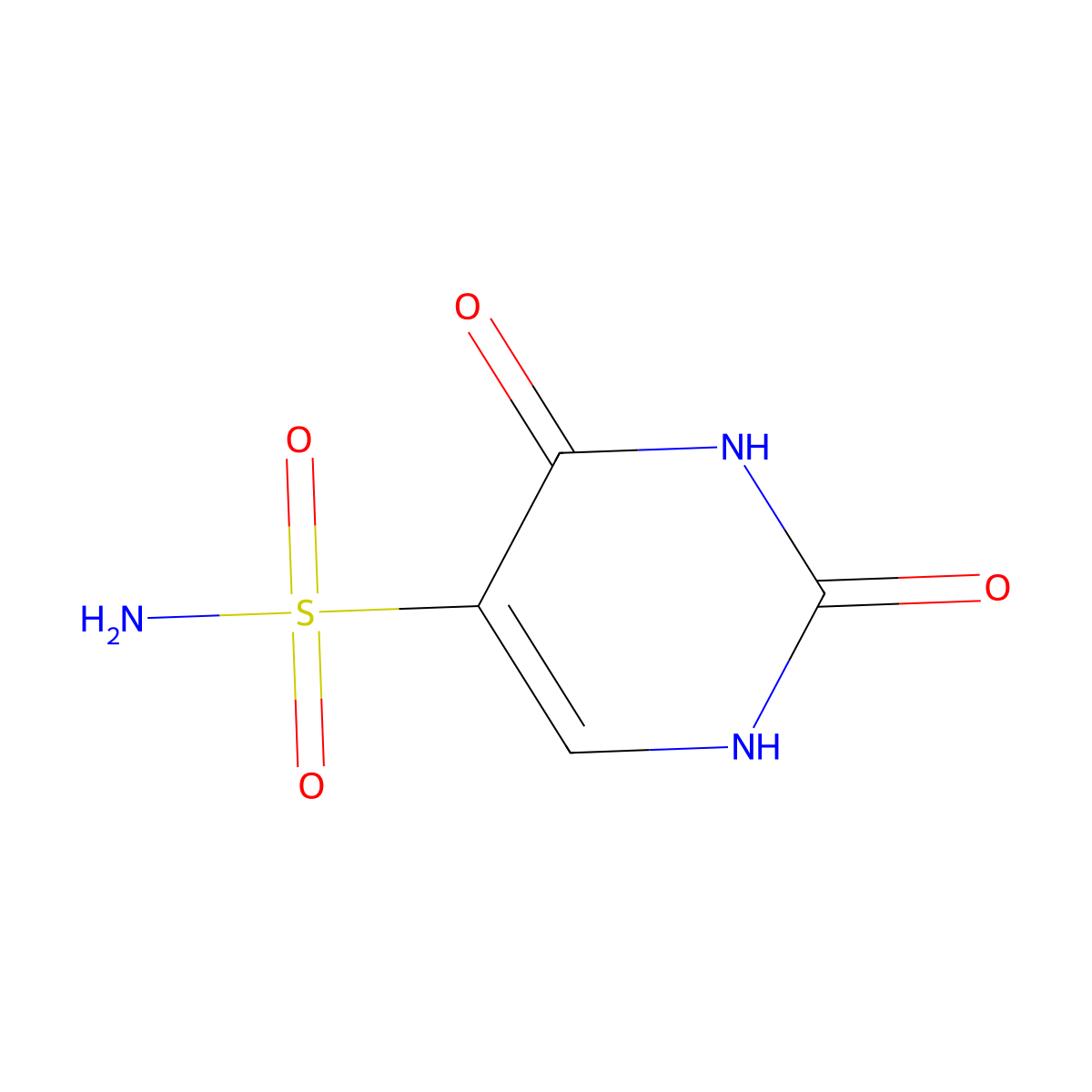1,2,3,4-Tetrahydro-2,4-dioxo-5-pyrimidinesulfonamide molecular structure, CAS 17017-91-3