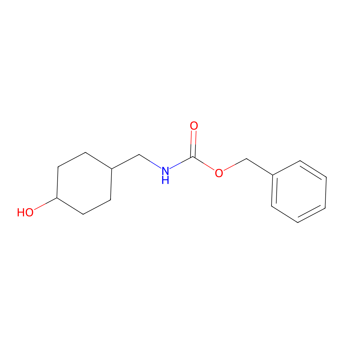Benzyl ((Trans-4-hydroxycyclohexyl)methyl)carbamate molecular structure, CAS 1701705-70-5
