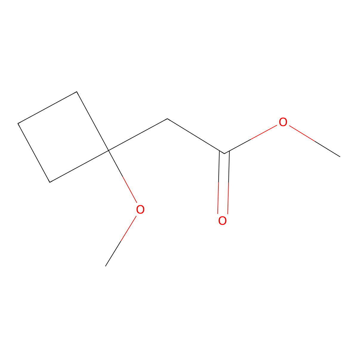 Methyl 2-(1-methoxycyclobutyl)acetate molecular structure, CAS 1701717-65-8