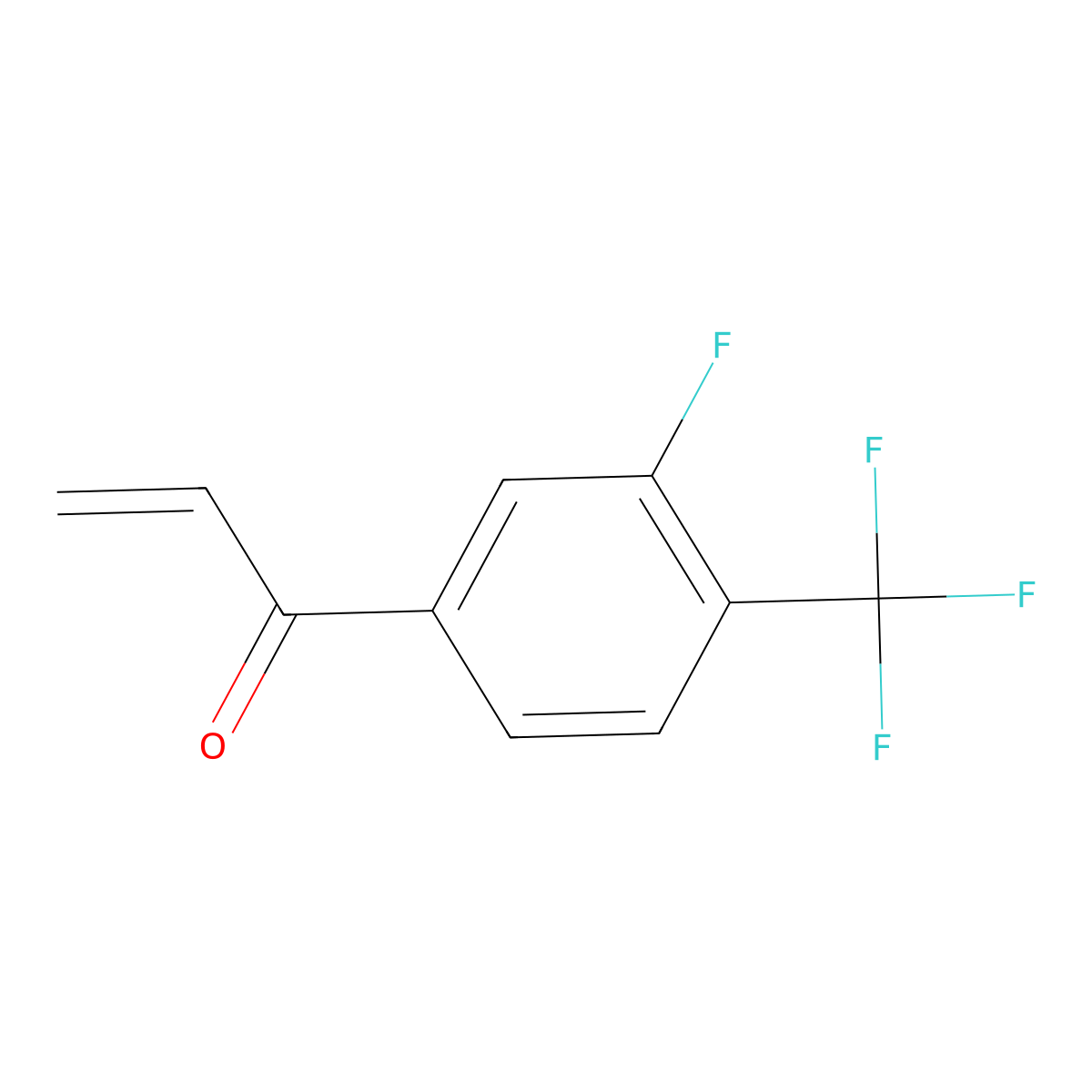 1-[3-Fluoro-4-(trifluoromethyl)phenyl]prop-2-en-1-one molecular structure, CAS 1701729-66-9