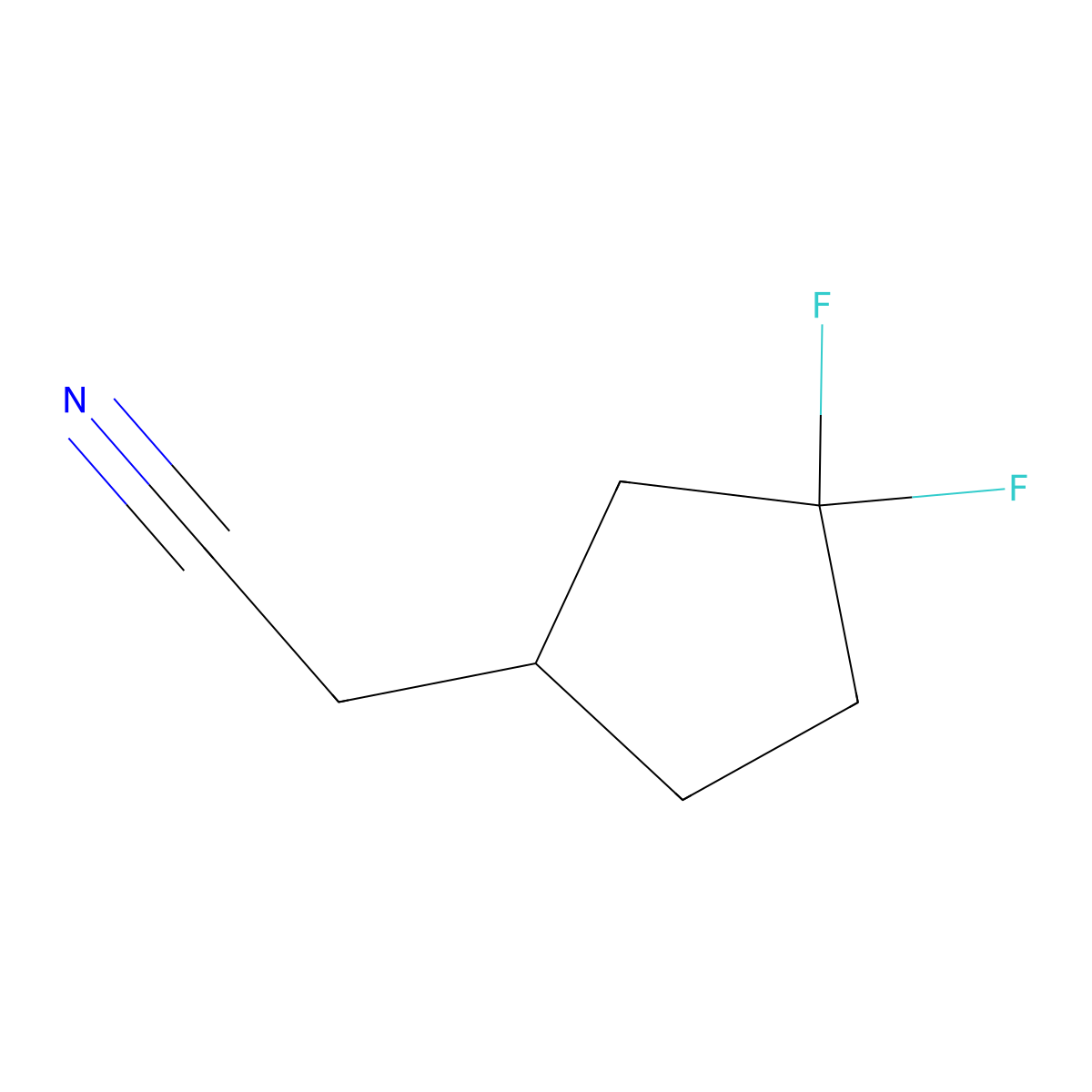 2-(3,3-Difluorocyclopentyl)acetonitrile molecular structure, CAS 1701764-04-6