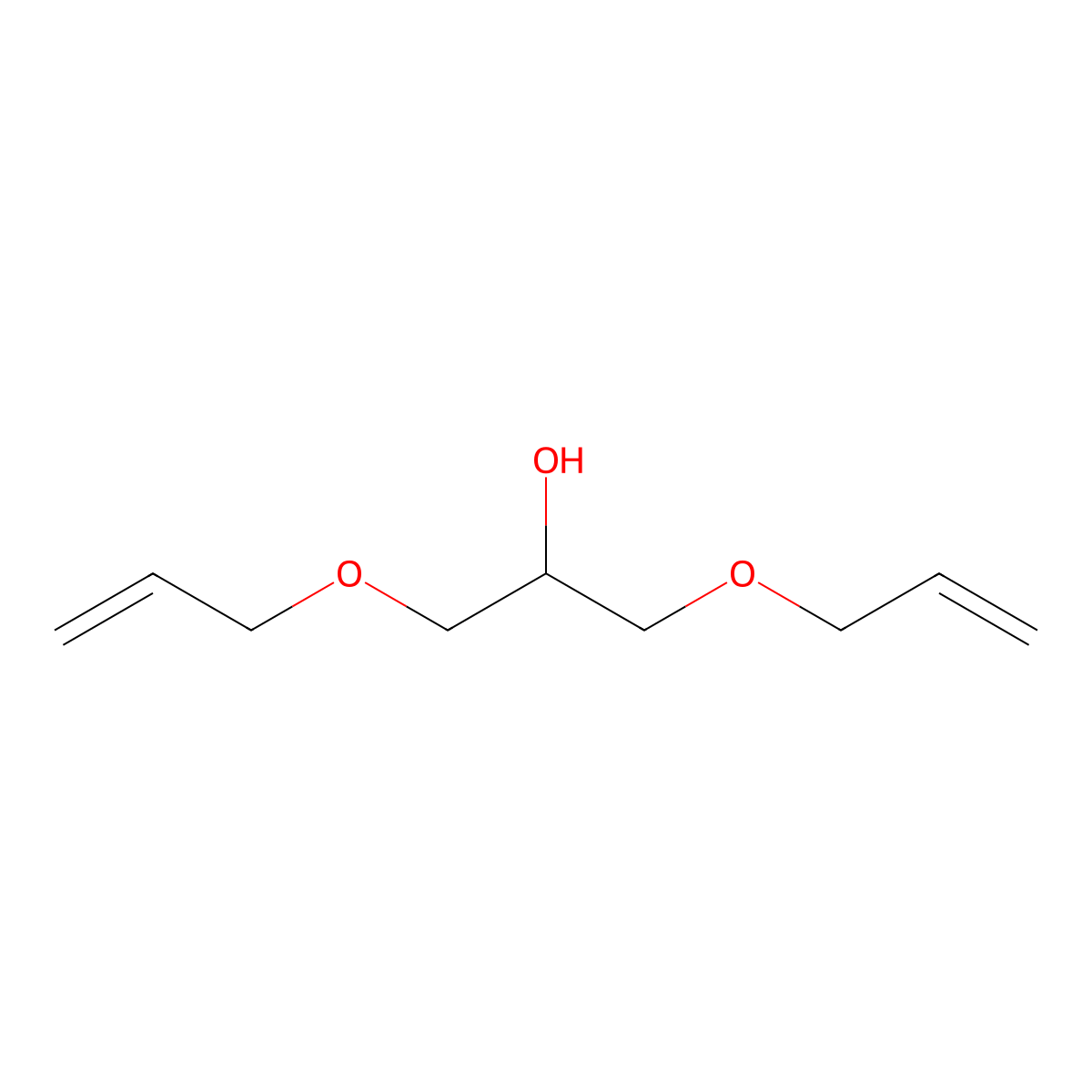 2-Propanol, 1,3-bis(2-propen-1-yloxy)- molecular structure, CAS 17018-07-4