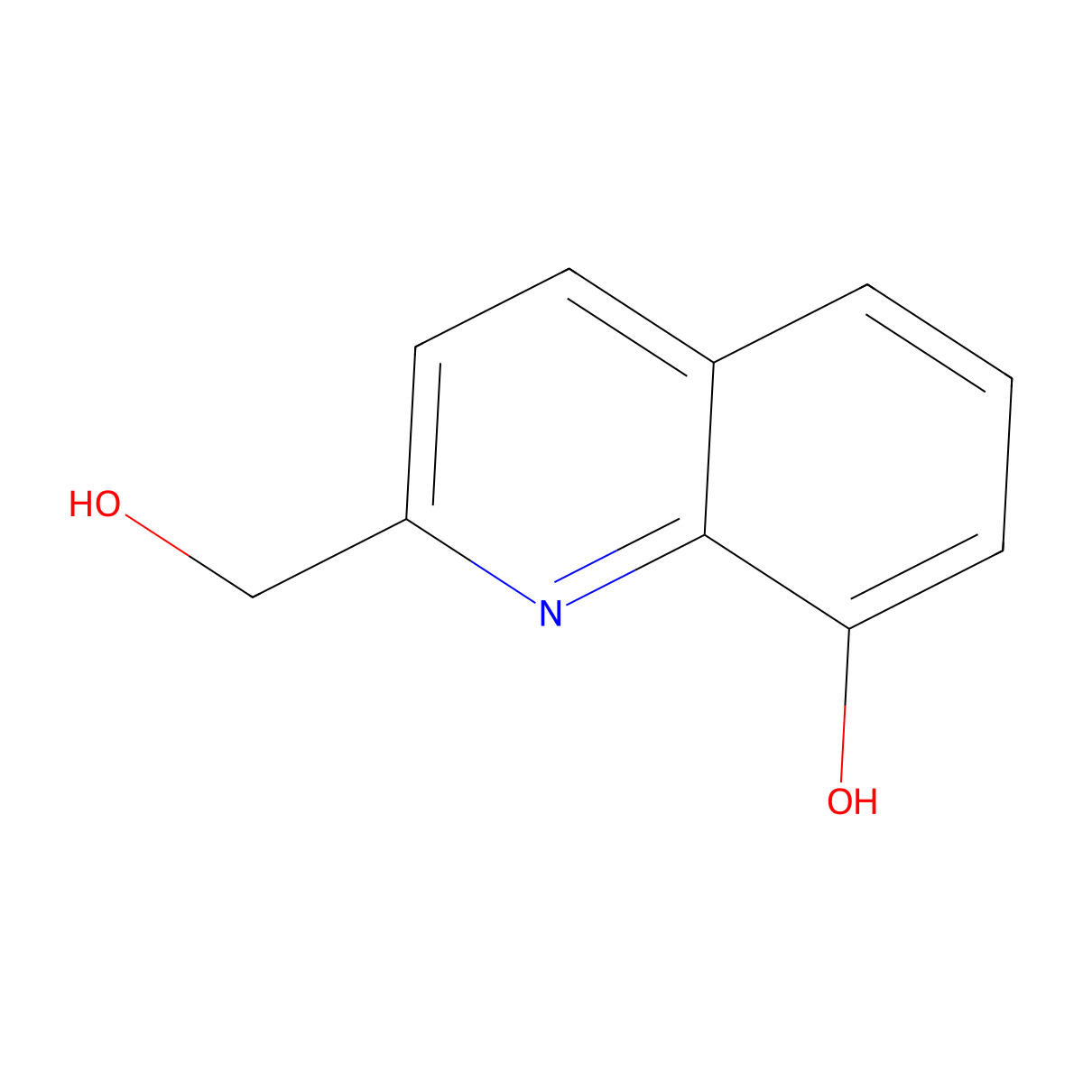 2-Quinolinemethanol, 8-hydroxy- molecular structure, CAS 17018-82-5