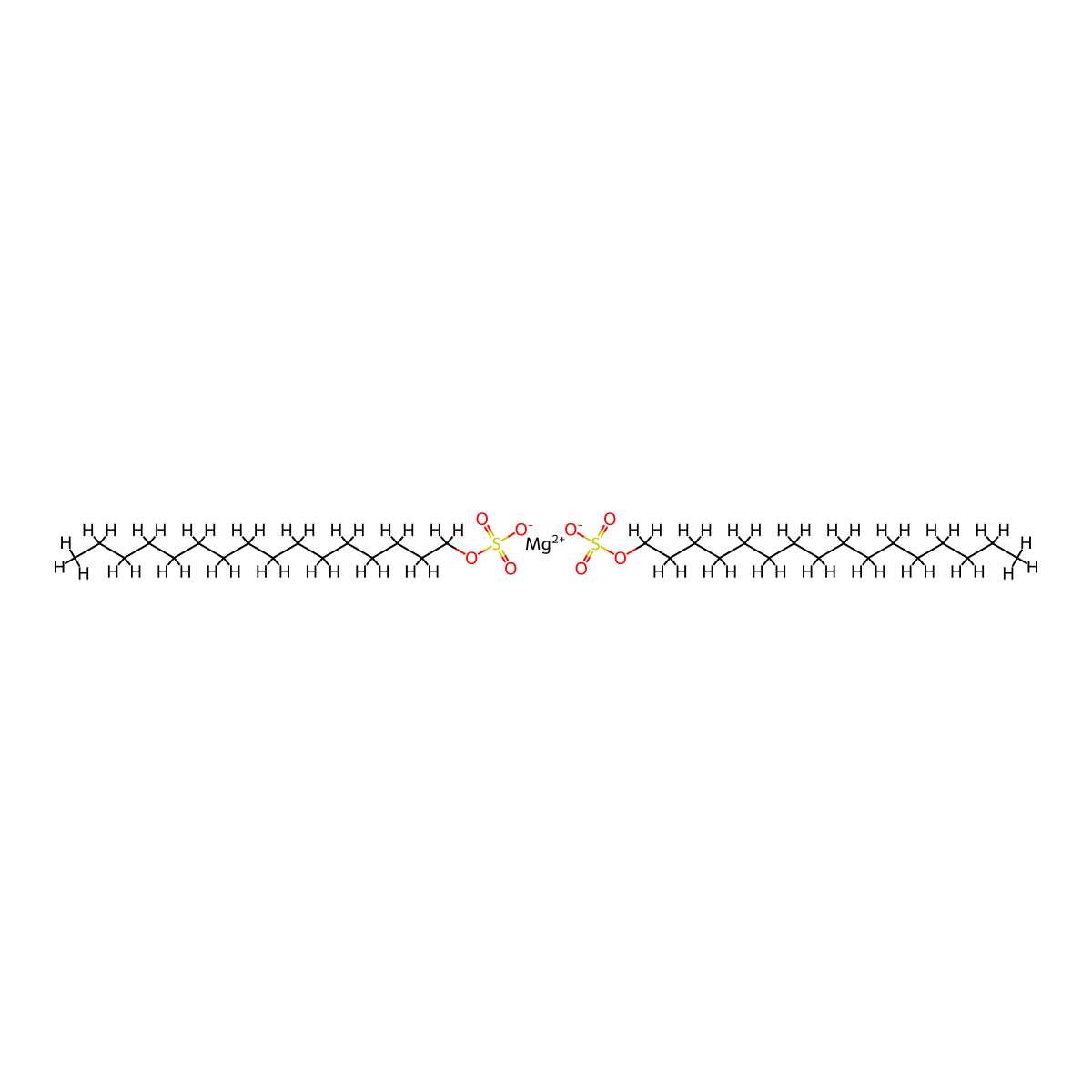 1-Hexadecanol, 1-(hydrogen sulfate), magnesium salt (2:1) molecular structure, CAS 17018-84-7