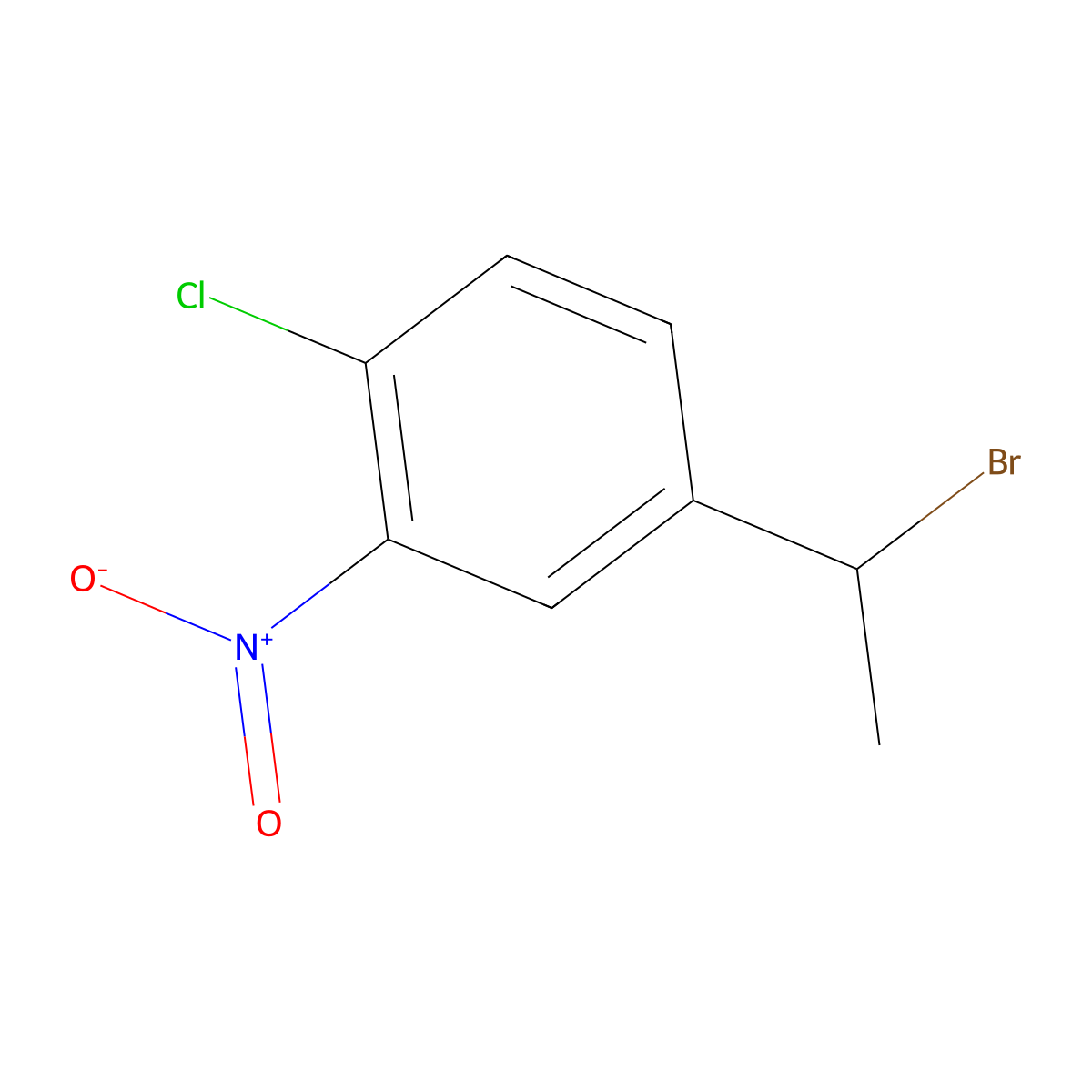4-(1-Bromoethyl)-1-chloro-2-nitrobenzene molecular structure, CAS 1701809-78-0