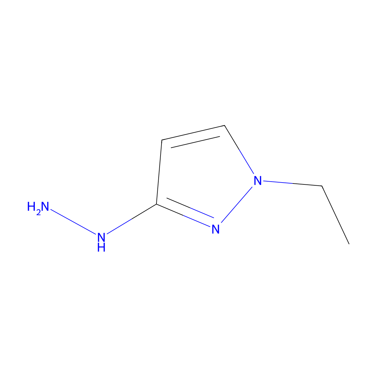 1-Ethyl-3-hydrazinyl-1h-pyrazole molecular structure, CAS 1701828-14-9