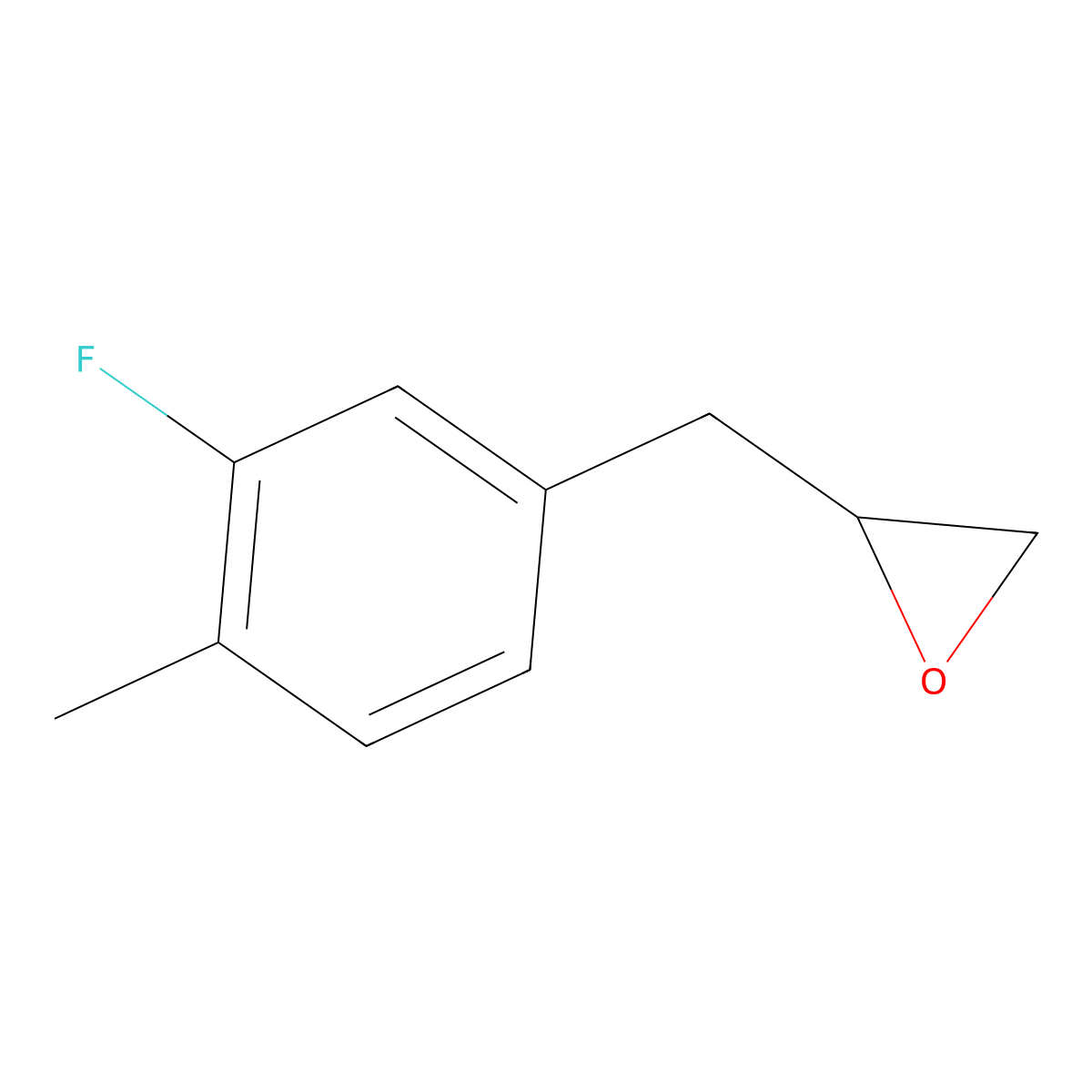 2-[(3-Fluoro-4-methylphenyl)methyl]oxirane molecular structure, CAS 1701845-38-6