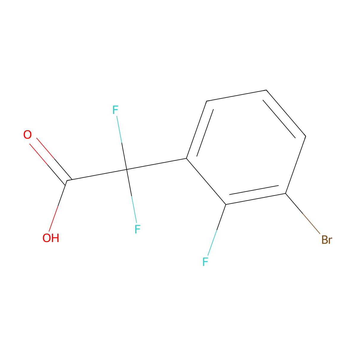 2-(3-Bromo-2-fluorophenyl)-2,2-difluoroacetic acid molecular structure, CAS 1701870-32-7