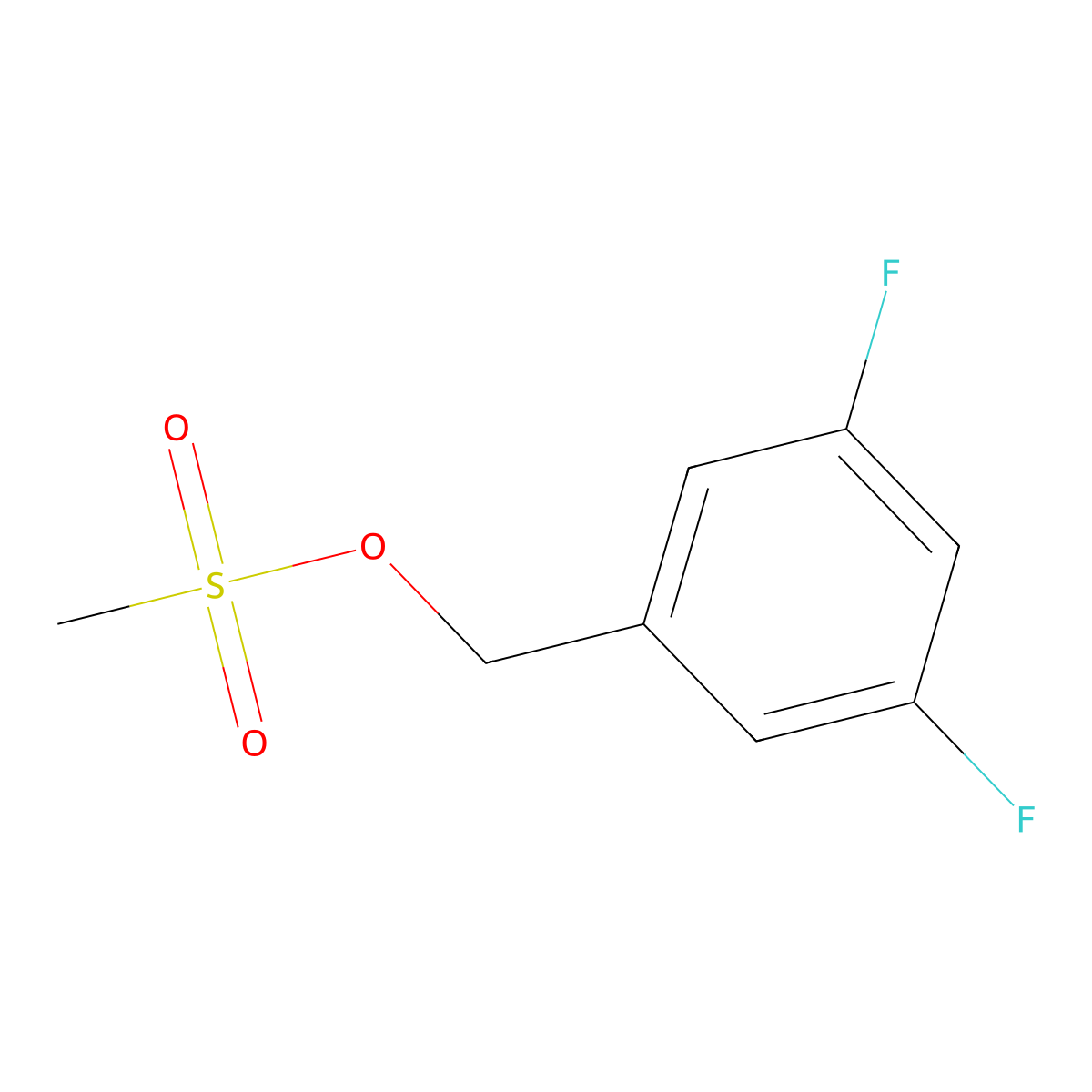 Benzenemethanol, 3,5-difluoro-, 1-methanesulfonate molecular structure, CAS 1701874-21-6