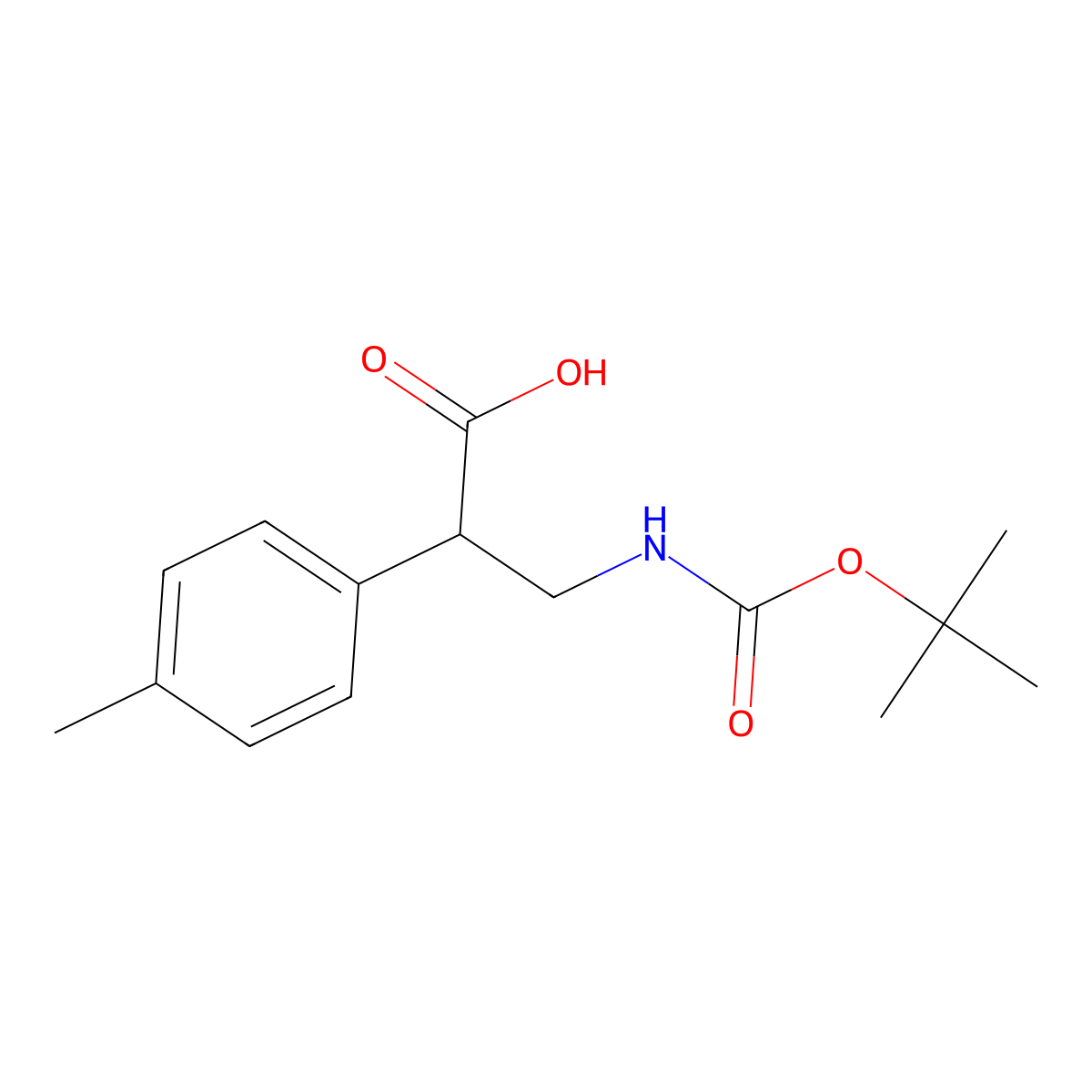 (S)-3-tert-Butoxycarbonylamino-2-p-tolyl-propionic acid molecular structure, CAS 1701875-02-6