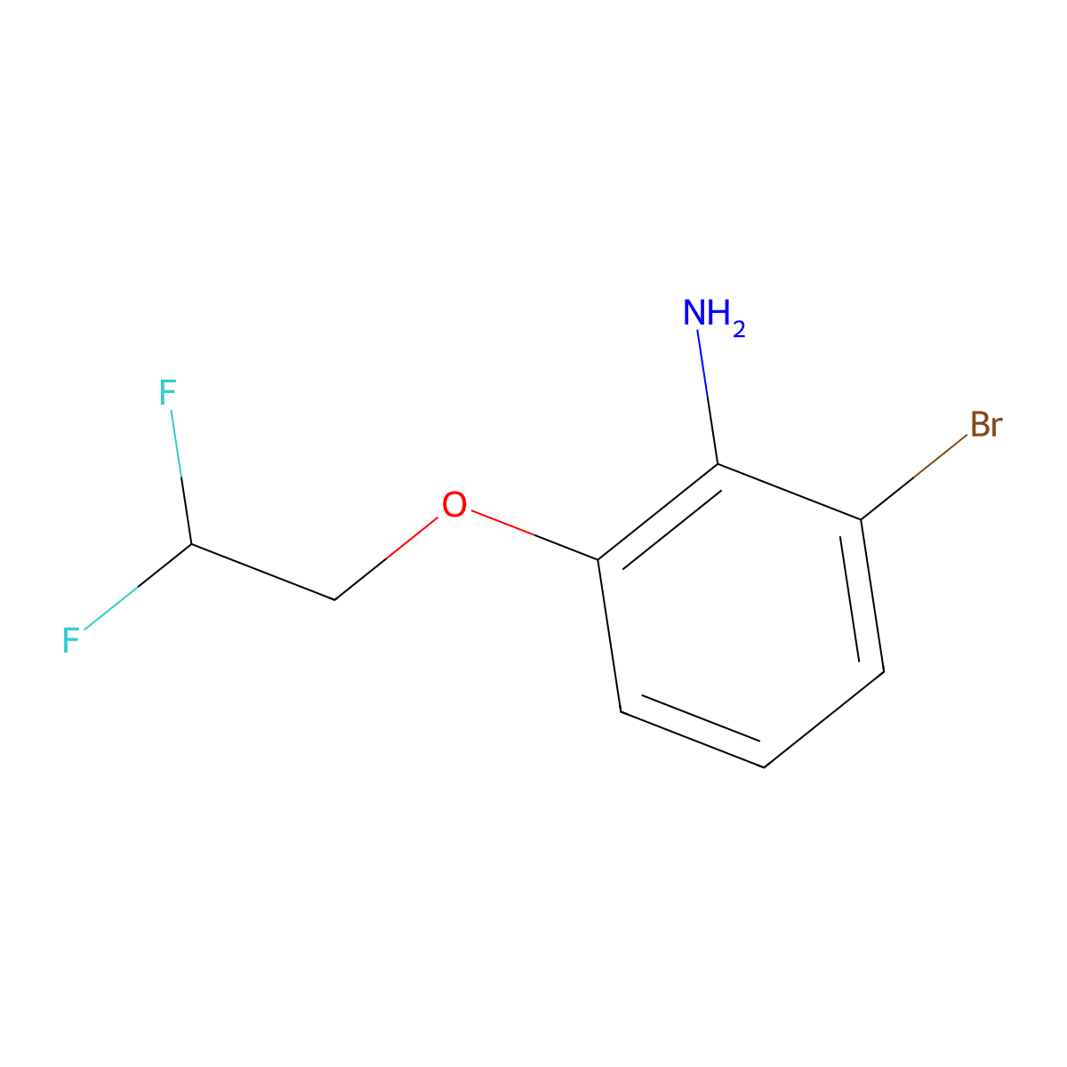 2-Bromo-6-(2,2-difluoroethoxy)aniline molecular structure, CAS 1701875-23-1