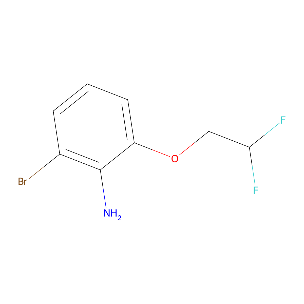 2-Bromo-6-(2,2-difluoroethoxy)aniline molecular structure, CAS 1701875-23-1