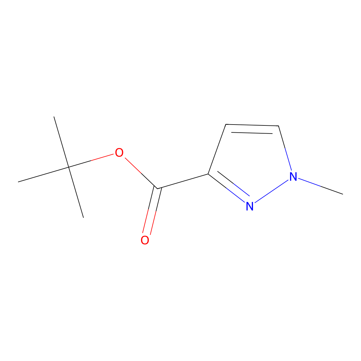 Tert-butyl 1-methyl-1h-pyrazole-3-carboxylate molecular structure, CAS 1701883-72-8