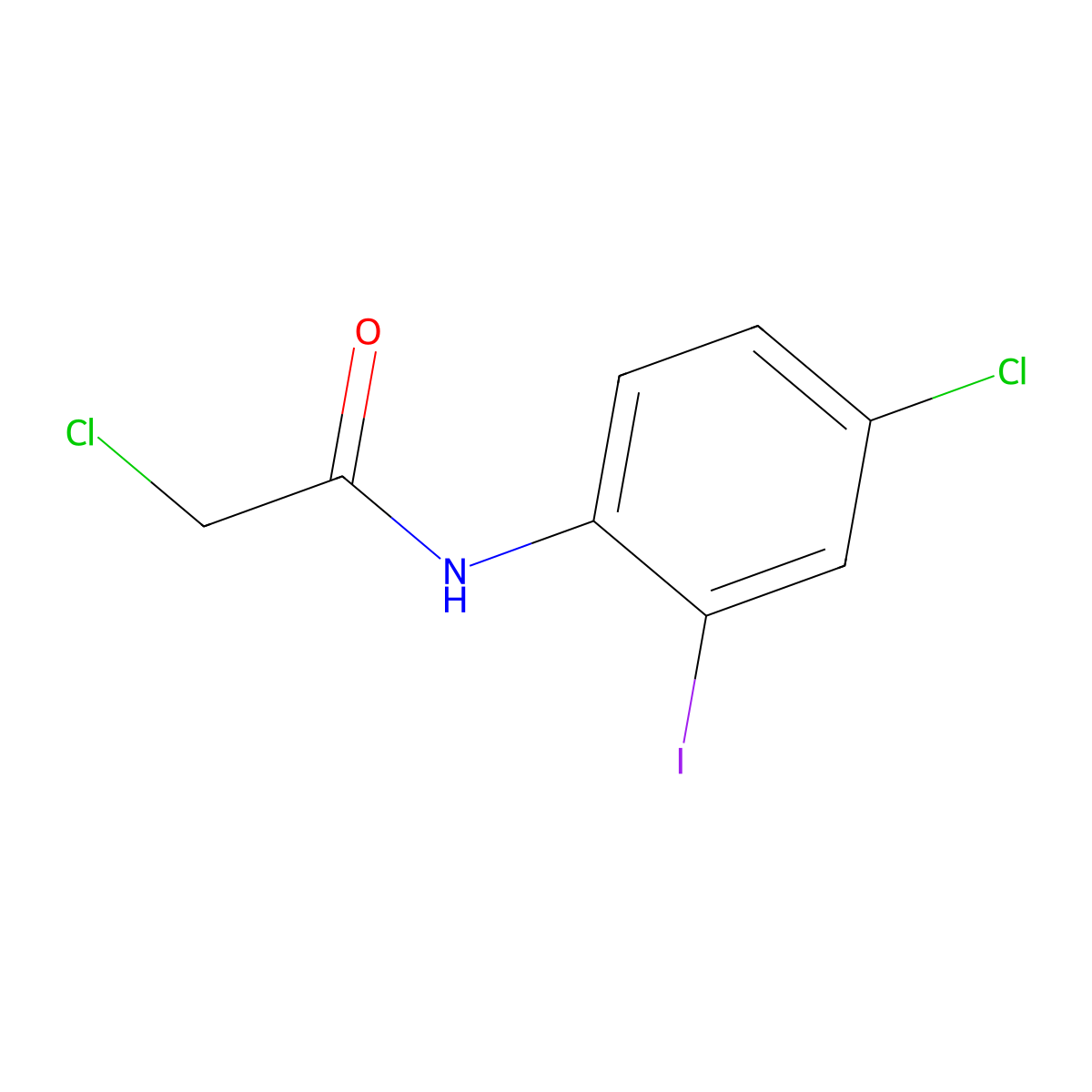 2-Chloro-N-(4-chloro-2-iodophenyl)acetamide molecular structure, CAS 1701902-71-7