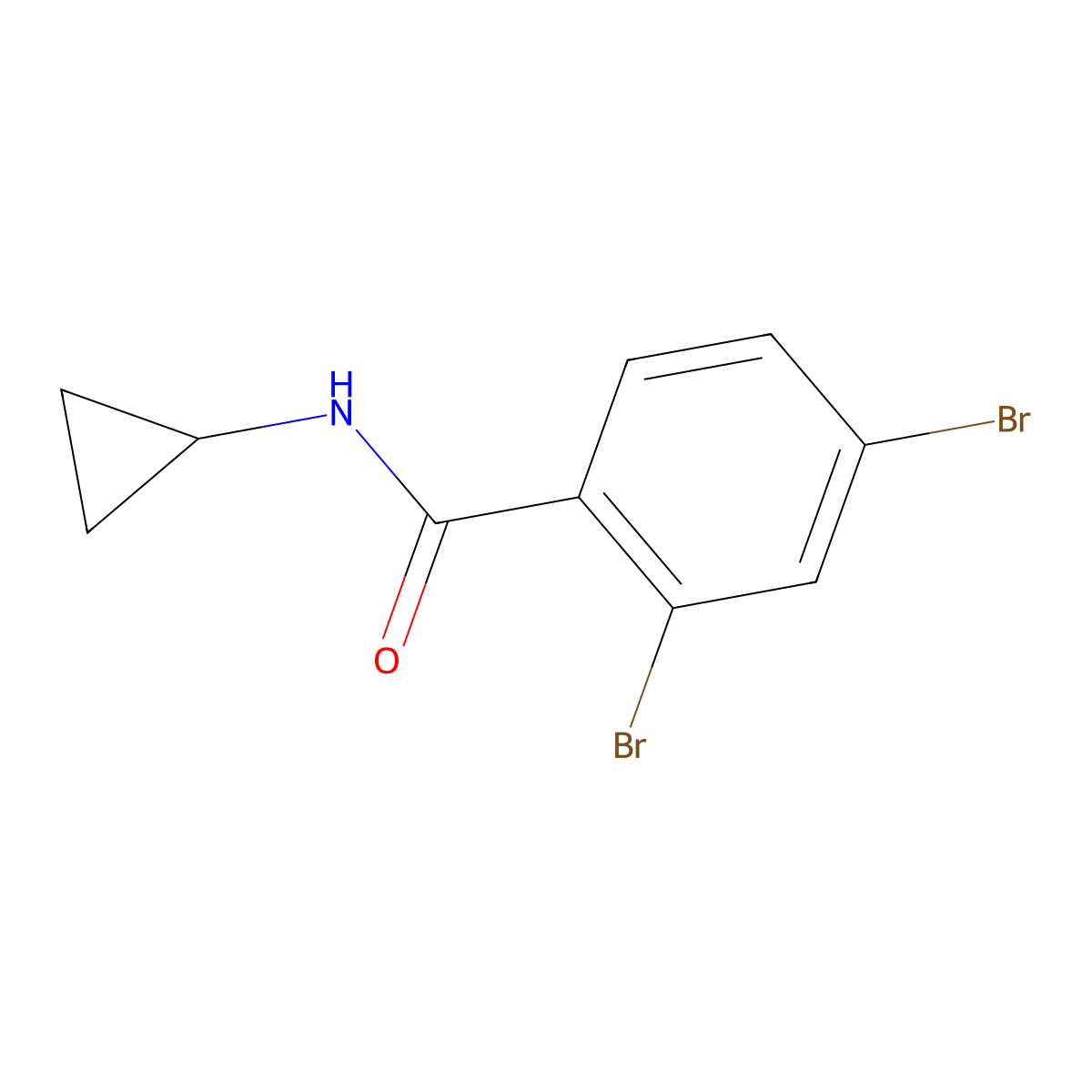 2,4-dibromo-N-cyclopropylbenzamide molecular structure, CAS 1701906-86-6