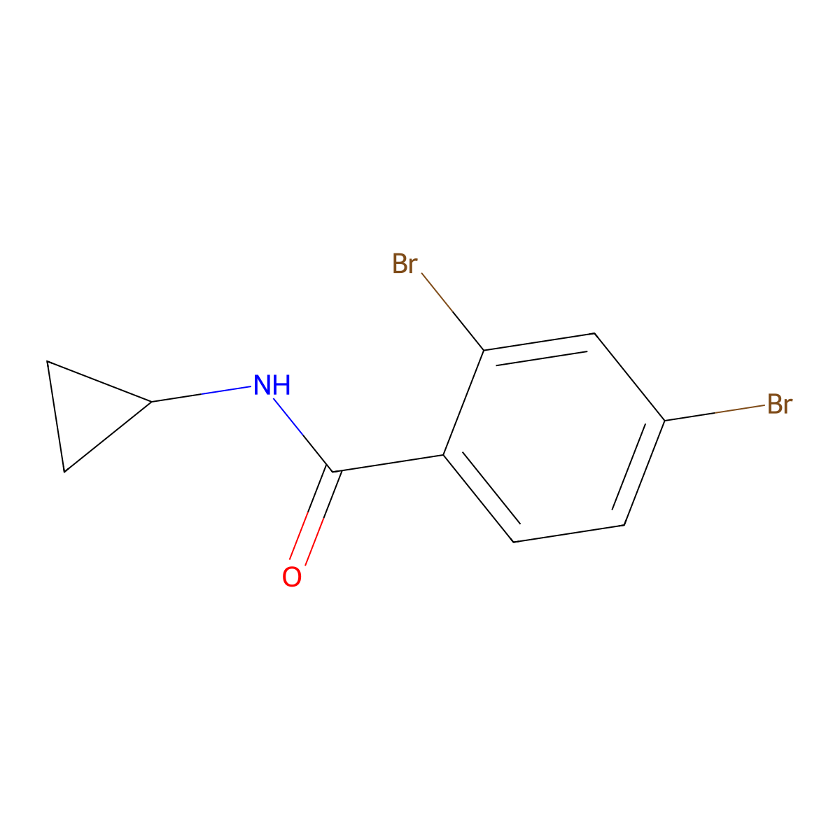 2,4-dibromo-N-cyclopropylbenzamide molecular structure, CAS 1701906-86-6
