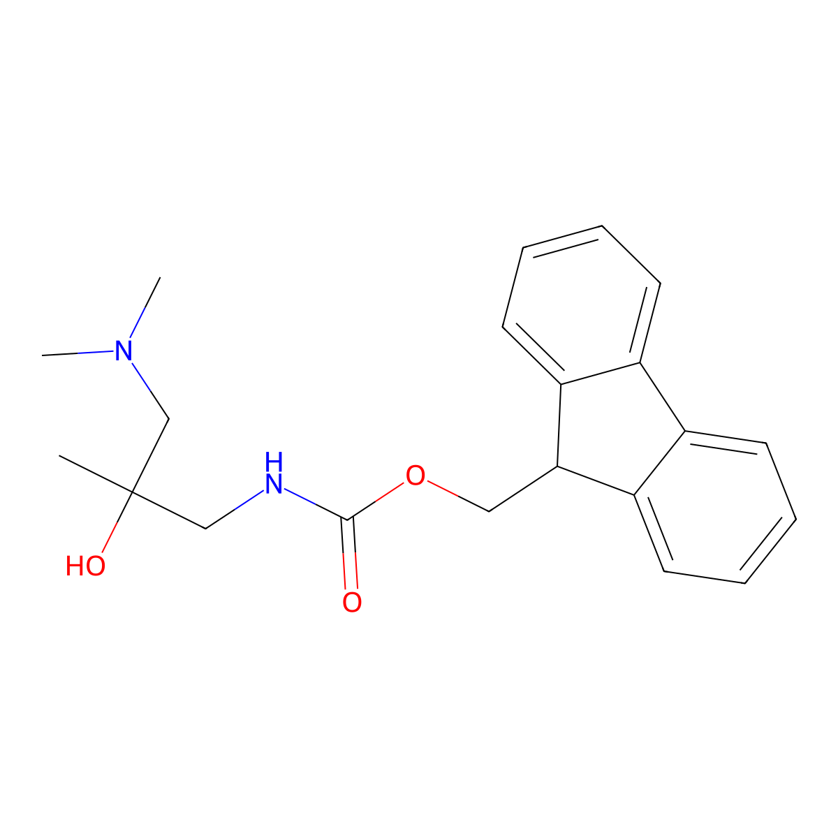 (9H-fluoren-9-yl)methyl N-[3-(dimethylamino)-2-hydroxy-2-methylpropyl]carbamate molecular structure, CAS 1701926-52-4