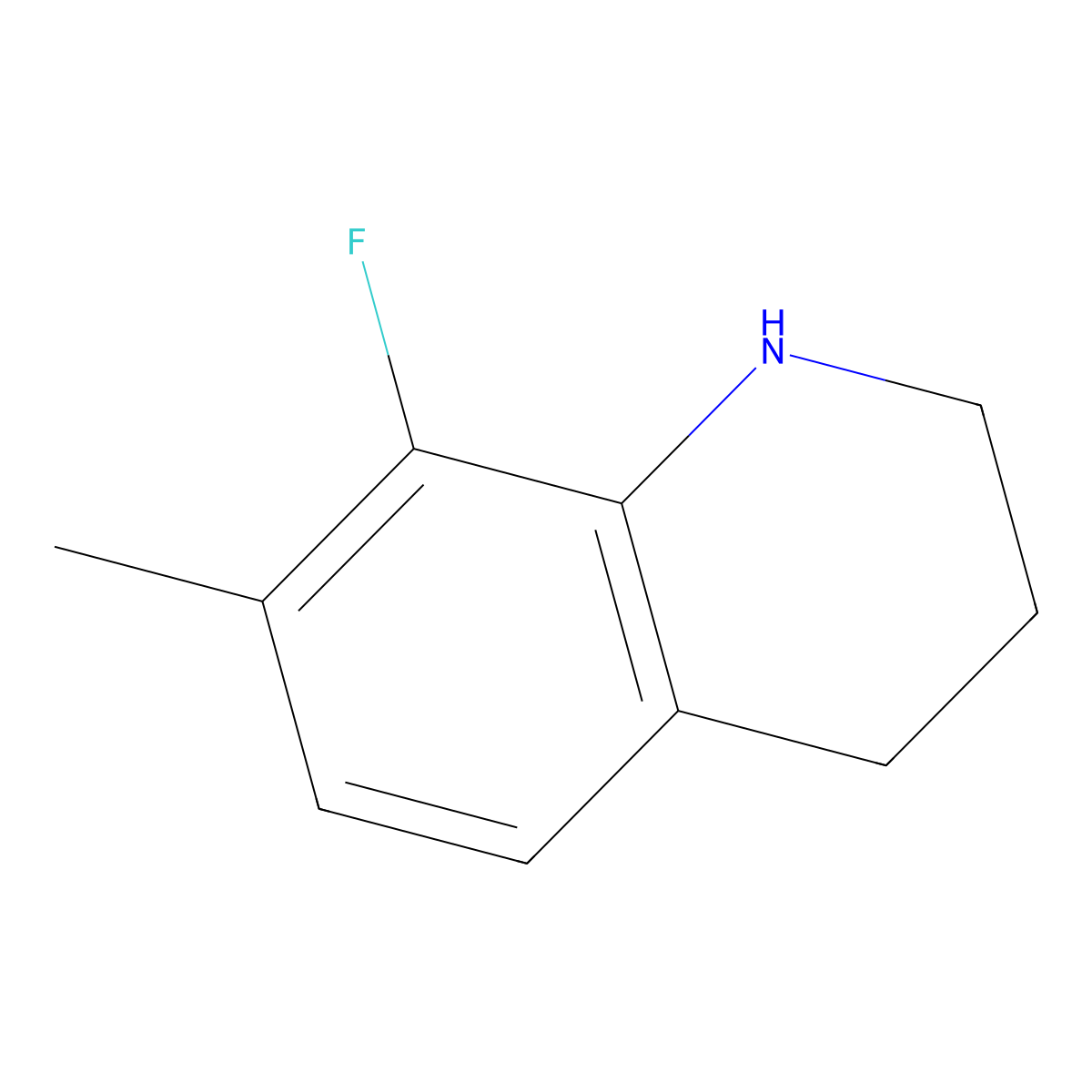 8-Fluoro-7-methyl-1,2,3,4-tetrahydroquinoline molecular structure, CAS 1701931-03-4