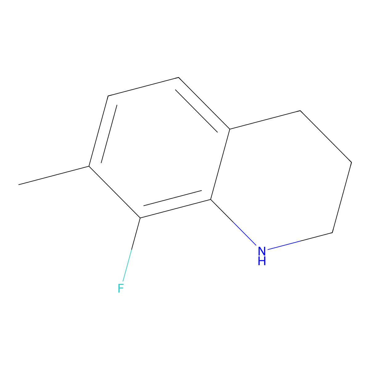 8-Fluoro-7-methyl-1,2,3,4-tetrahydroquinoline molecular structure, CAS 1701931-03-4