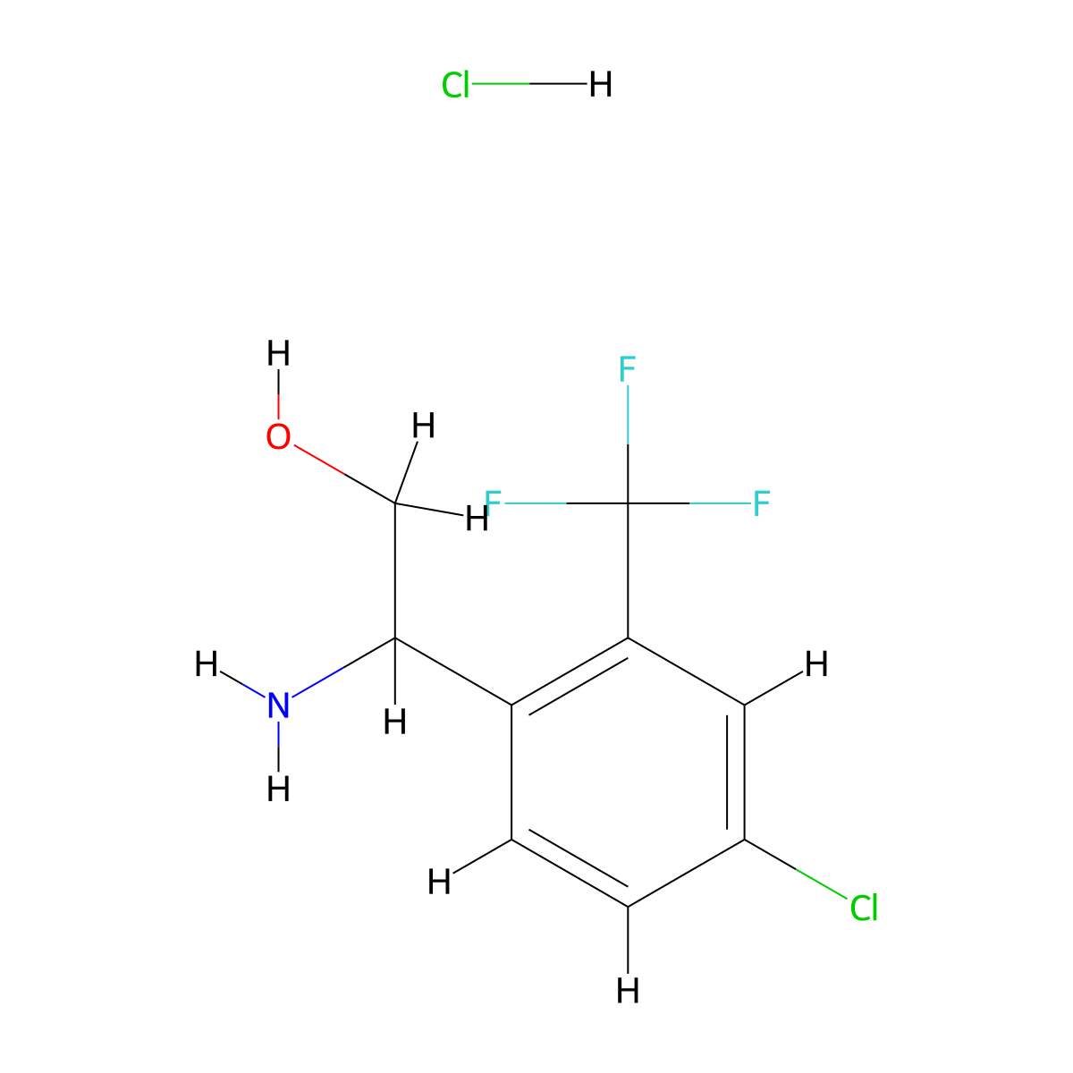 2-Amino-2-[4-chloro-2-(trifluoromethyl)phenyl]ethan-1-ol hydrochloride molecular structure, CAS 1701984-81-7