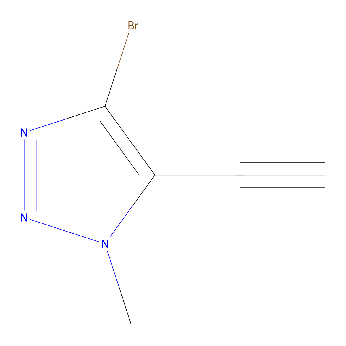 4-bromo-5-ethynyl-1-methyl-1H-1,2,3-triazole molecular structure, CAS 1701989-15-2