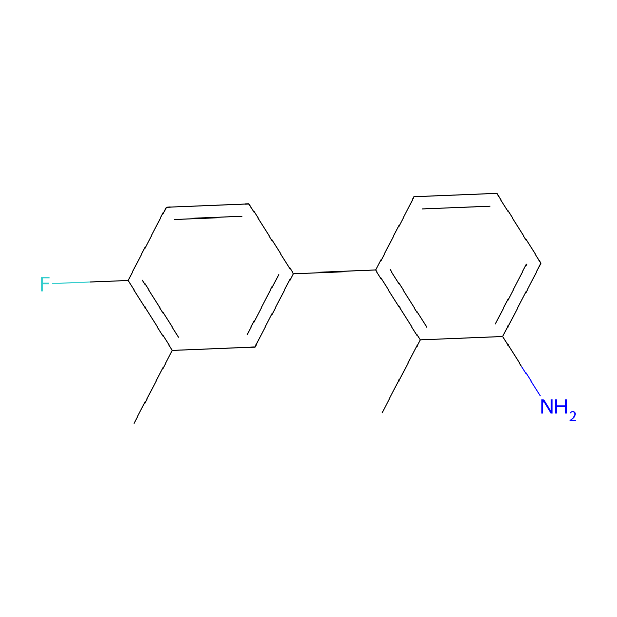 4'-Fluoro-2,3'-dimethyl[1,1'-biphenyl]-3-amine molecular structure, CAS 1701992-71-3