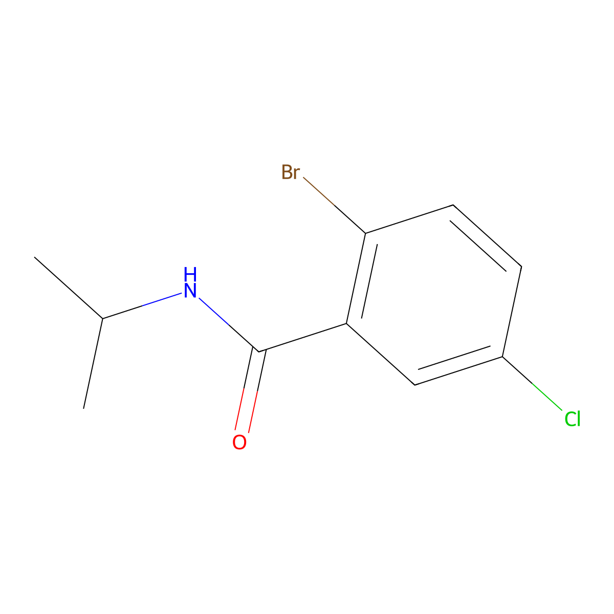 2-Bromo-5-chloro-N-isopropylbenzamide molecular structure, CAS 1701997-03-6