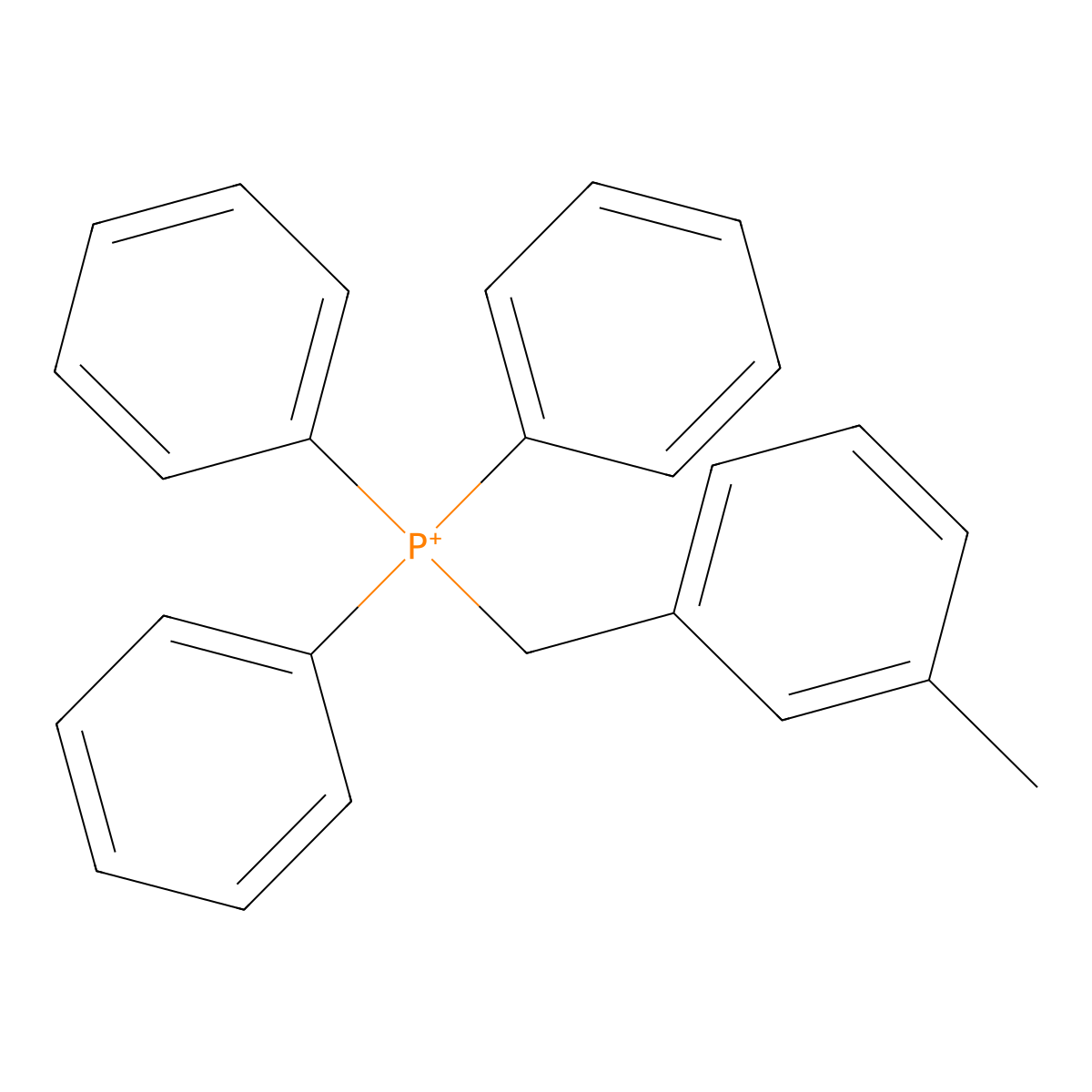 (3-Methylbenzyl)(triphenyl)phosphorane molecular structure, CAS 1702-41-6