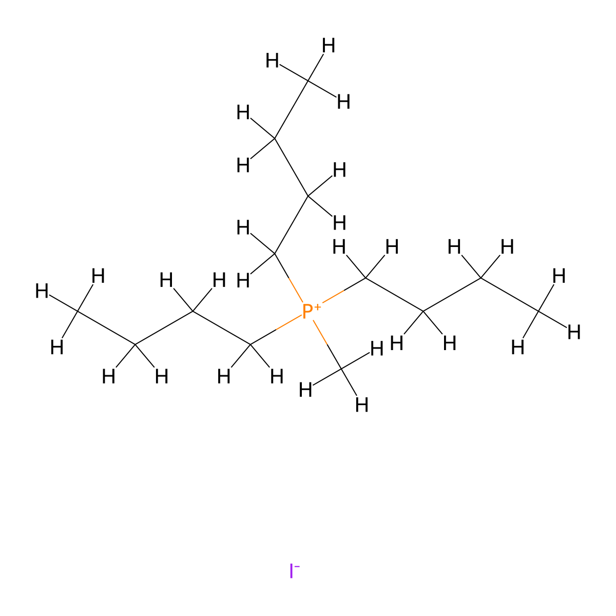 Phosphonium, tributylmethyl-, iodide (1:1) molecular structure, CAS 1702-42-7