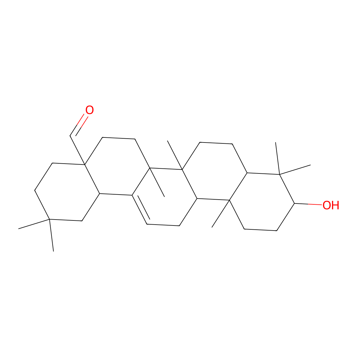 Oleanolic aldehyde molecular structure, CAS 17020-22-3