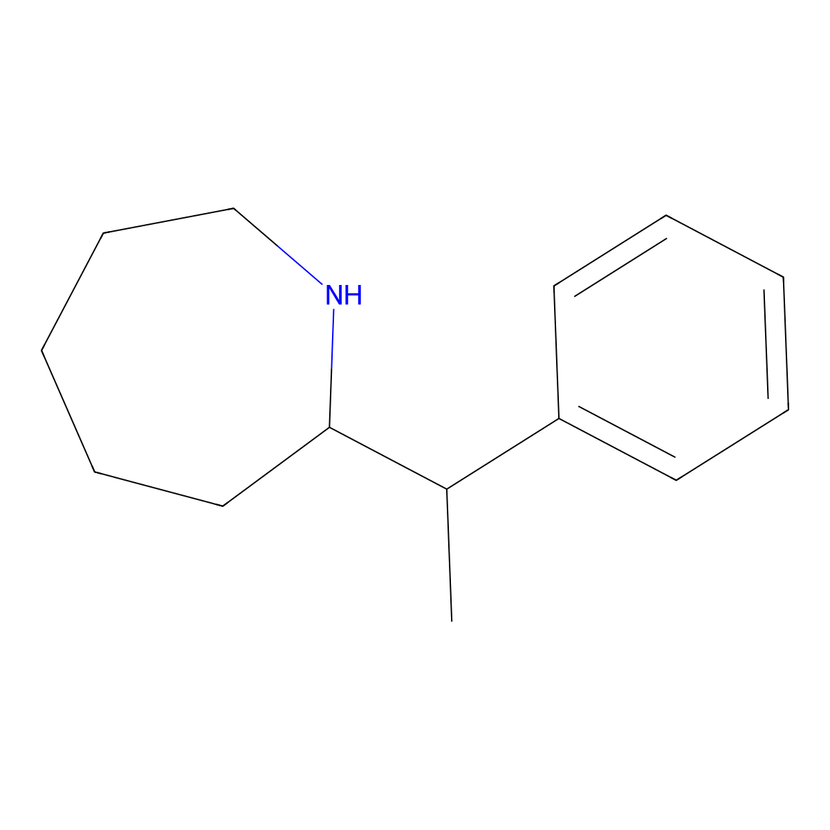 2-(1-Phenylethyl)azepane molecular structure, CAS 1702021-75-7