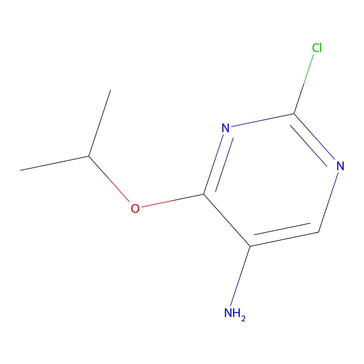 2-Chloro-4-isopropoxypyrimidin-5-amine molecular structure, CAS 1702077-69-7
