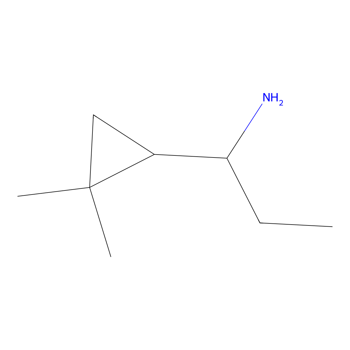 1-(2,2-Dimethylcyclopropyl)propan-1-amine molecular structure, CAS 1702089-50-6